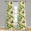 Ambesonne Garden Scene Curtains, Neutral Traditional Roses and Floral Pattern Boho Romance Print, Window Treatments 2 Panel Set for Living Room Bedroom, Pair of – 28″ x 84″, Cream White Dark Sepia(Green Chocolate)