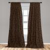 Ambesonne Garden Scene Curtains, Neutral Traditional Roses and Floral Pattern Boho Romance Print, Window Treatments 2 Panel Set for Living Room Bedroom, Pair of – 28″ x 84″, Cream White Dark Sepia(Dark Cocoa Umber)