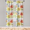 Ambesonne Garden Scene Curtains, Neutral Traditional Roses and Floral Pattern Boho Romance Print, Window Treatments 2 Panel Set for Living Room Bedroom, Pair of – 28″ x 84″, Cream White Dark Sepia(Vermilion Mustard and Green)