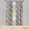 Ambesonne Garden Scene Curtains, Neutral Traditional Roses and Floral Pattern Boho Romance Print, Window Treatments 2 Panel Set for Living Room Bedroom, Pair of – 28″ x 84″, Cream White Dark Sepia(Blue Grey Pale Maroon)