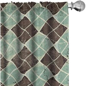 Ambesonne Garden Scene Curtains, Neutral Traditional Roses and Floral Pattern Boho Romance Print, Window Treatments 2 Panel Set for Living Room Bedroom, Pair of – 28″ x 84″, Cream White Dark Sepia(Peacock Green Taupe)