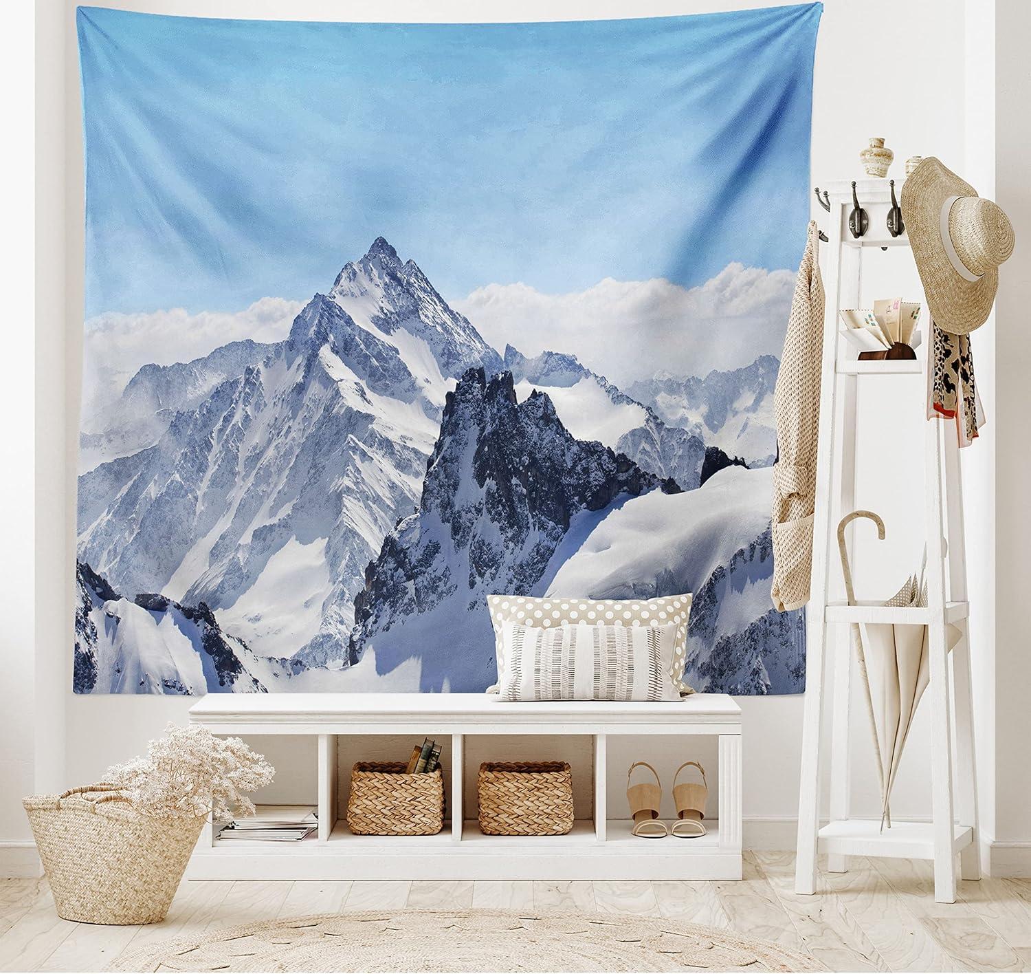 imageAmbesonne Antique Tapestry Old World Map Texture Nostalgic Plan Atlas Trace of Life Wide Wall Hanging for Bedroom Living Room Dorm 60 X 40 Khaki BeigeWhite Blue