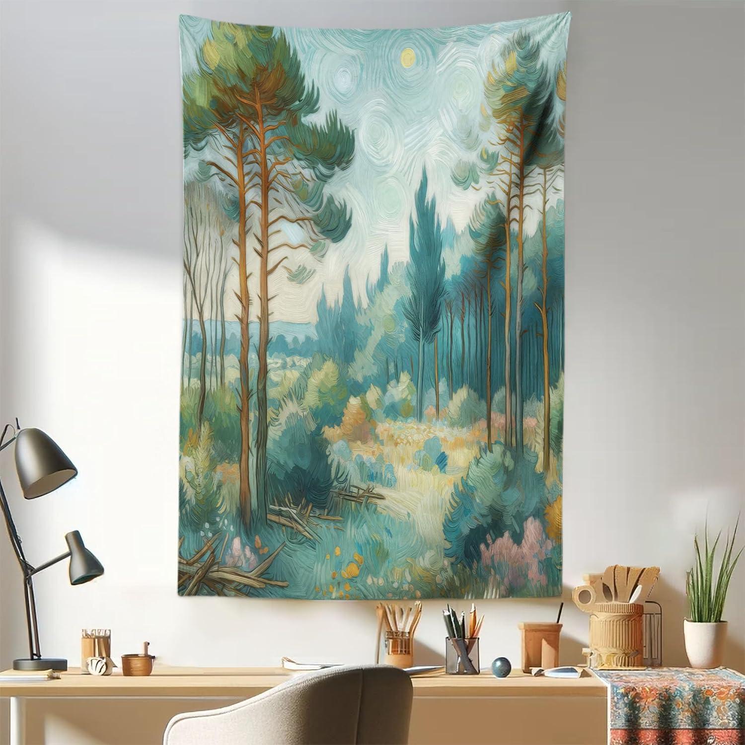 imageAmbesonne Antique Tapestry Old World Map Texture Nostalgic Plan Atlas Trace of Life Wide Wall Hanging for Bedroom Living Room Dorm 60 X 40 Khaki BeigeCadet Blue Green Amber