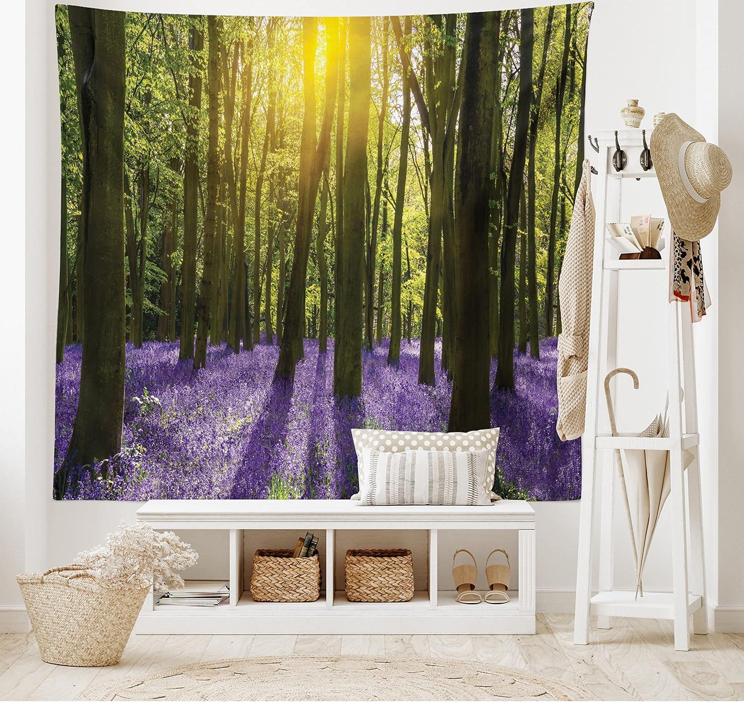 imageAmbesonne Antique Tapestry Old World Map Texture Nostalgic Plan Atlas Trace of Life Wide Wall Hanging for Bedroom Living Room Dorm 60 X 40 Khaki BeigeViolet Green Yellow