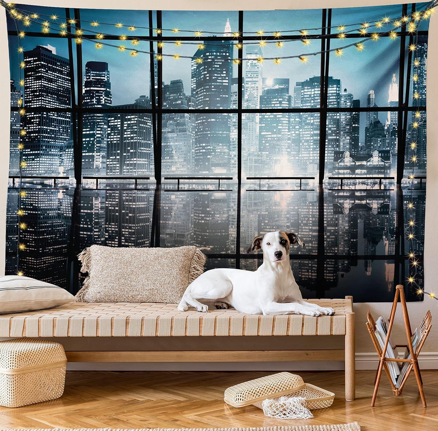 imageAmbesonne Antique Tapestry Old World Map Texture Nostalgic Plan Atlas Trace of Life Wide Wall Hanging for Bedroom Living Room Dorm 60 X 40 Khaki BeigeBlack Blue