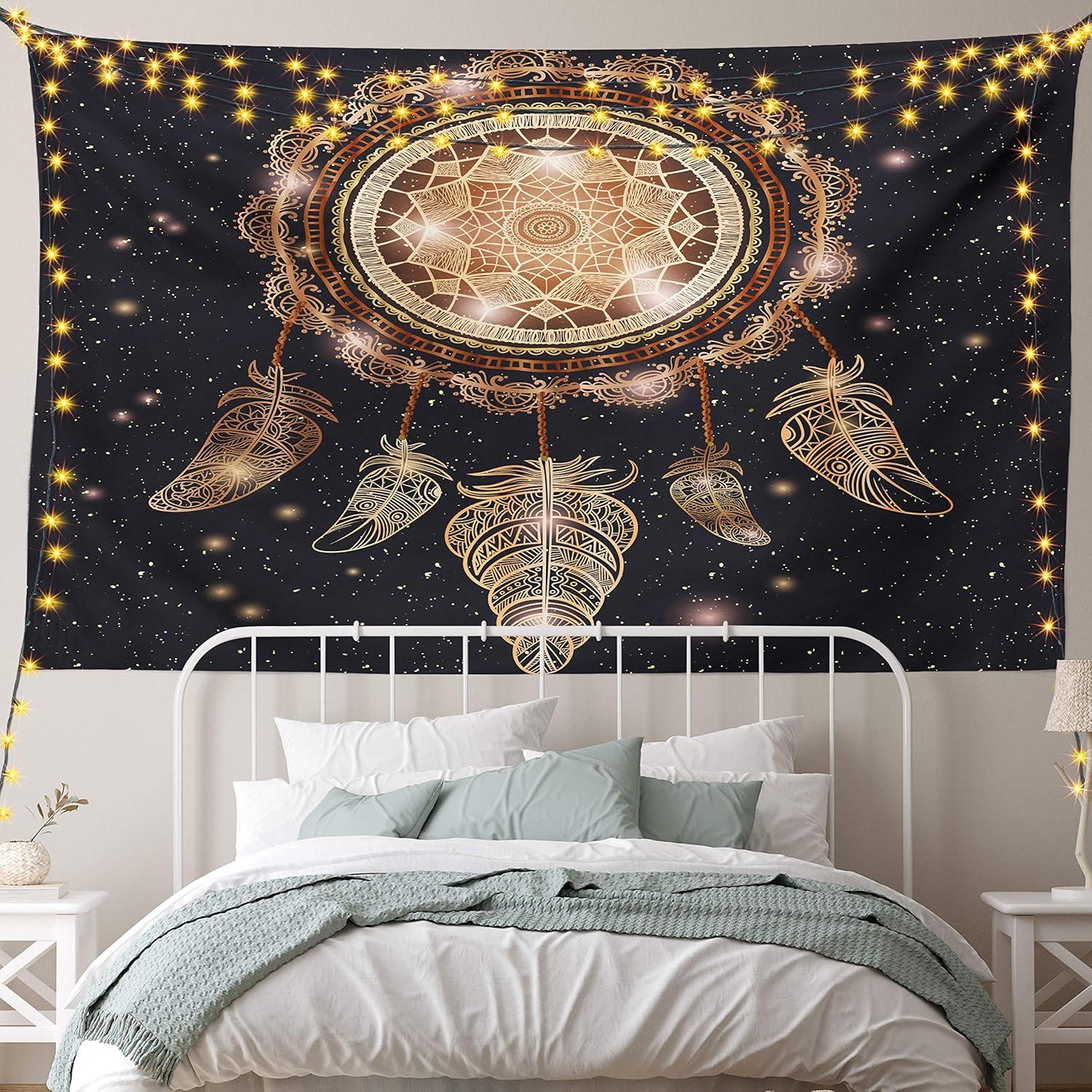 imageAmbesonne Antique Tapestry Old World Map Texture Nostalgic Plan Atlas Trace of Life Wide Wall Hanging for Bedroom Living Room Dorm 60 X 40 Khaki BeigeDark Grey