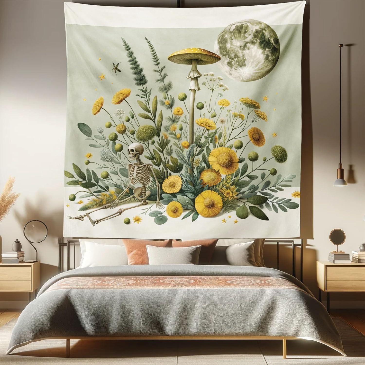imageAmbesonne Antique Tapestry Old World Map Texture Nostalgic Plan Atlas Trace of Life Wide Wall Hanging for Bedroom Living Room Dorm 60 X 40 Khaki BeigePale Green Earth Yellow