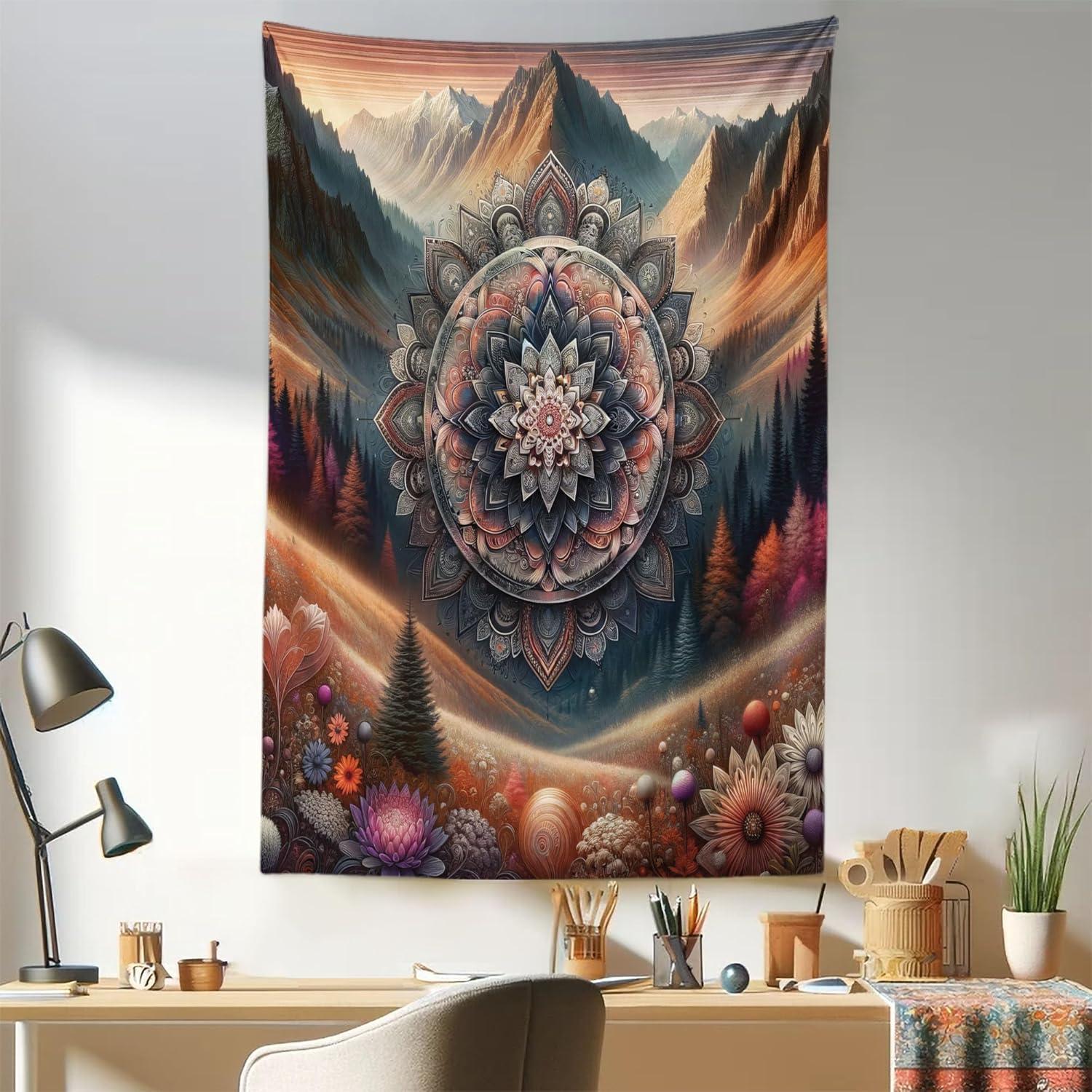 imageAmbesonne Antique Tapestry Old World Map Texture Nostalgic Plan Atlas Trace of Life Wide Wall Hanging for Bedroom Living Room Dorm 60 X 40 Khaki BeigePale Vermilion Multicolor