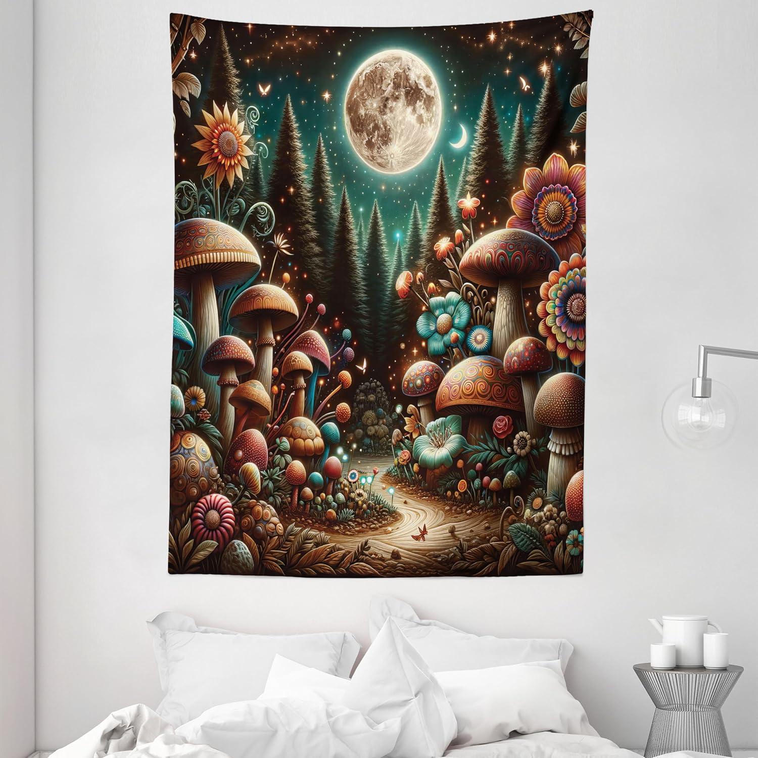 imageAmbesonne Antique Tapestry Old World Map Texture Nostalgic Plan Atlas Trace of Life Wide Wall Hanging for Bedroom Living Room Dorm 60 X 40 Khaki BeigeDark Teal Purple Orange