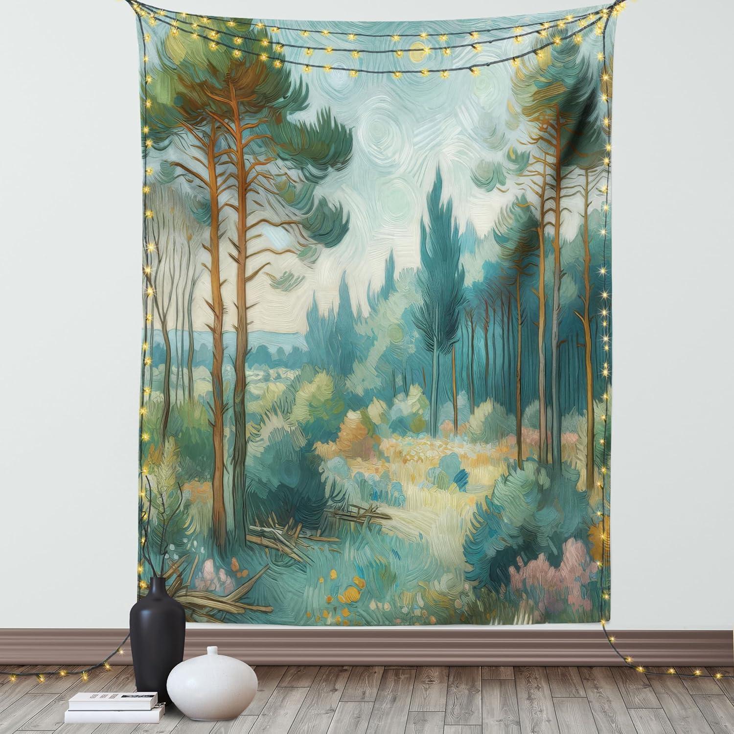 imageAmbesonne Antique Tapestry Old World Map Texture Nostalgic Plan Atlas Trace of Life Wide Wall Hanging for Bedroom Living Room Dorm 60 X 40 Khaki BeigeCadet Blue Green Amber