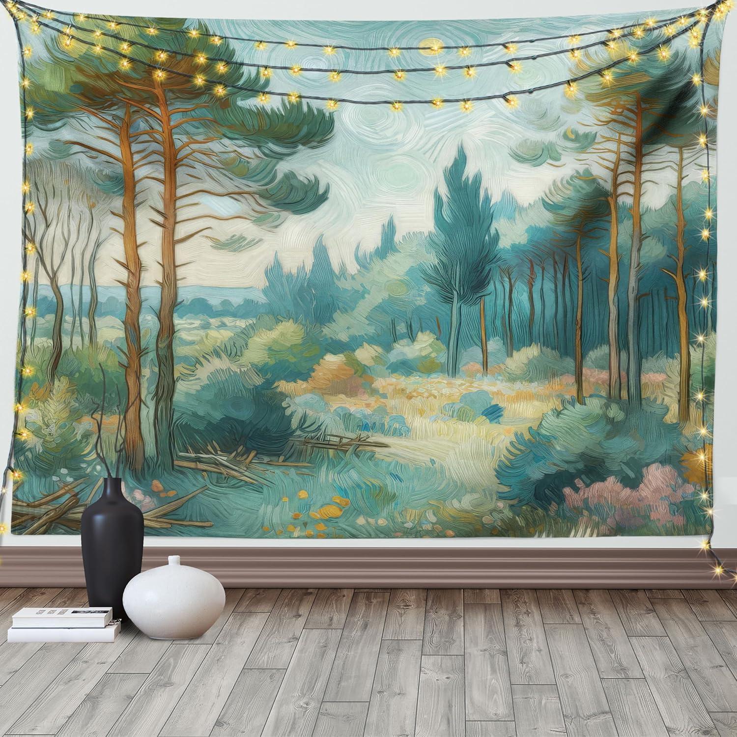 imageAmbesonne Antique Tapestry Old World Map Texture Nostalgic Plan Atlas Trace of Life Wide Wall Hanging for Bedroom Living Room Dorm 60 X 40 Khaki BeigeCadet Blue Green Amber