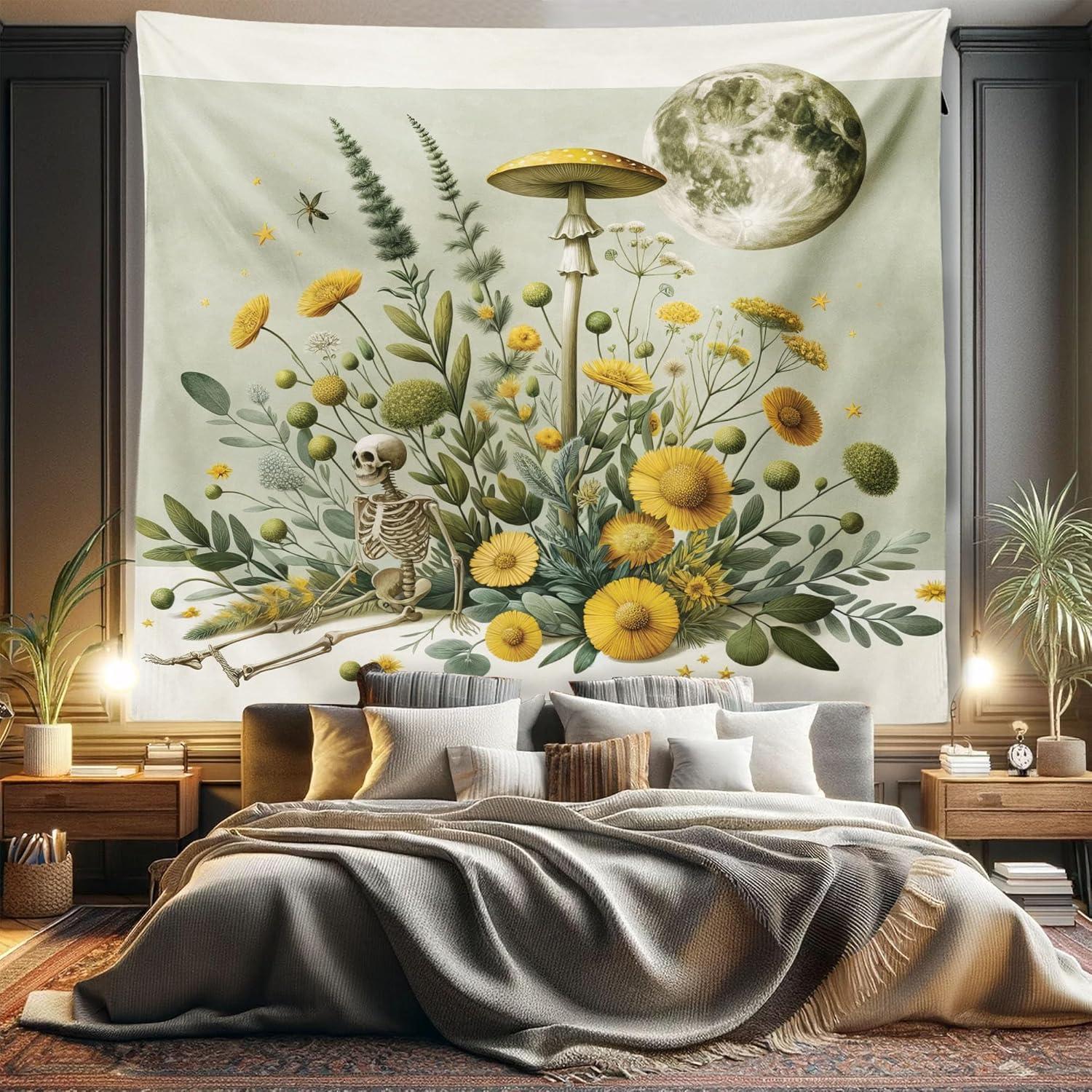 imageAmbesonne Antique Tapestry Old World Map Texture Nostalgic Plan Atlas Trace of Life Wide Wall Hanging for Bedroom Living Room Dorm 60 X 40 Khaki BeigePale Green Earth Yellow