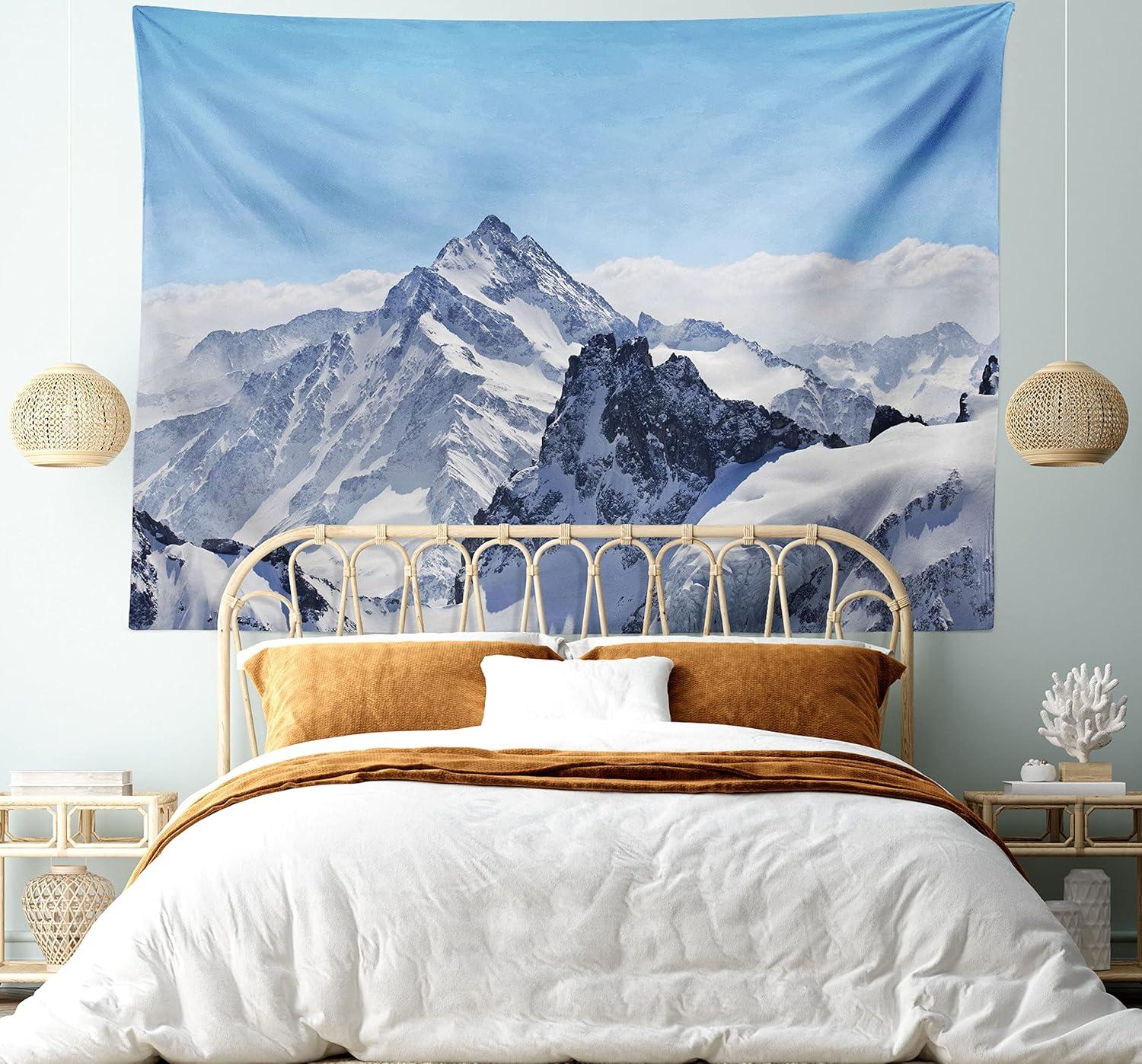 imageAmbesonne Antique Tapestry Old World Map Texture Nostalgic Plan Atlas Trace of Life Wide Wall Hanging for Bedroom Living Room Dorm 60 X 40 Khaki BeigeWhite Blue