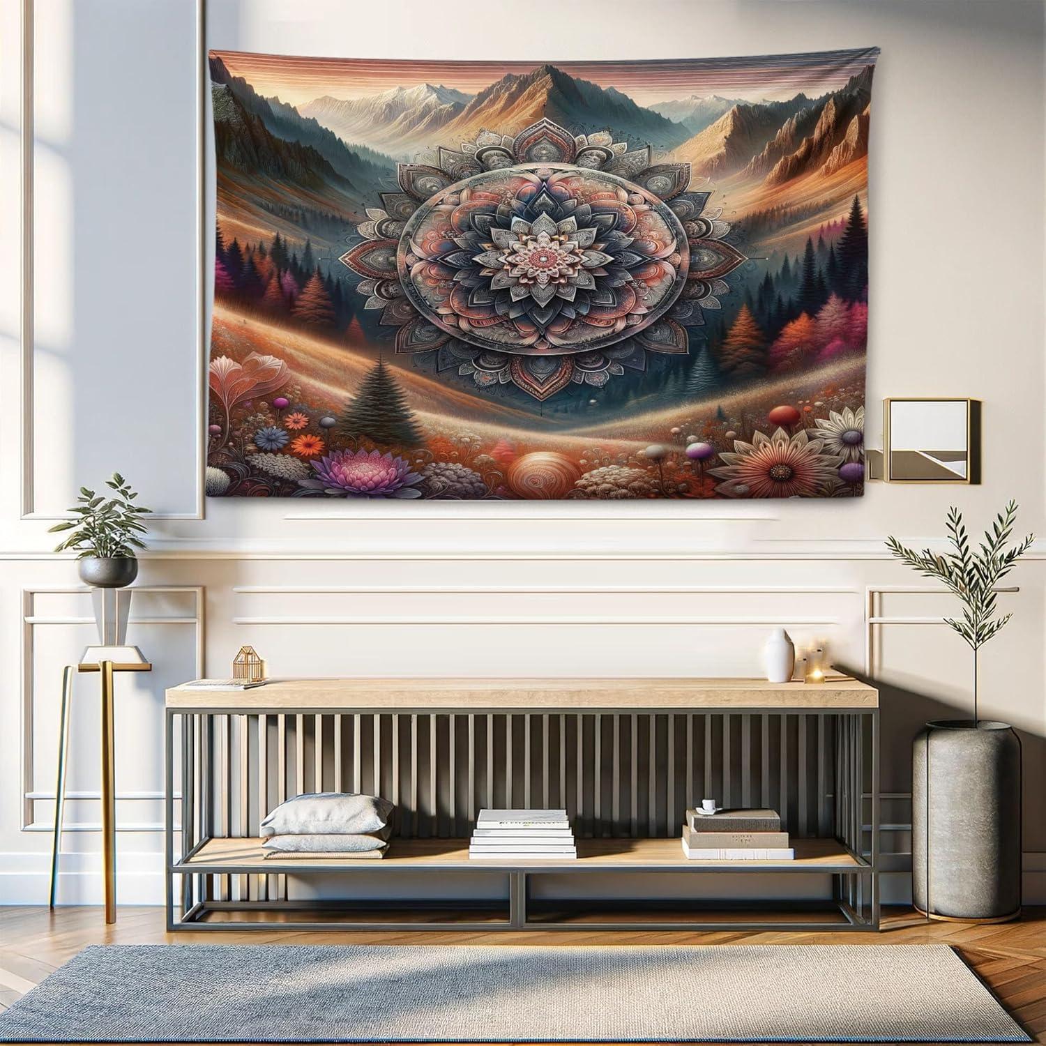 imageAmbesonne Antique Tapestry Old World Map Texture Nostalgic Plan Atlas Trace of Life Wide Wall Hanging for Bedroom Living Room Dorm 60 X 40 Khaki BeigePale Vermilion Multicolor