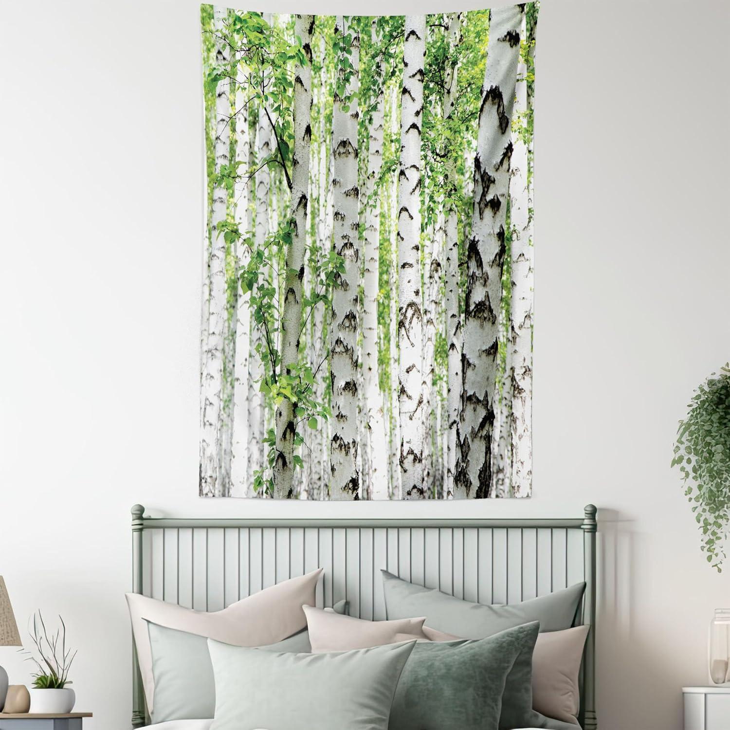 imageAmbesonne Antique Tapestry Old World Map Texture Nostalgic Plan Atlas Trace of Life Wide Wall Hanging for Bedroom Living Room Dorm 60 X 40 Khaki BeigeWhite Green
