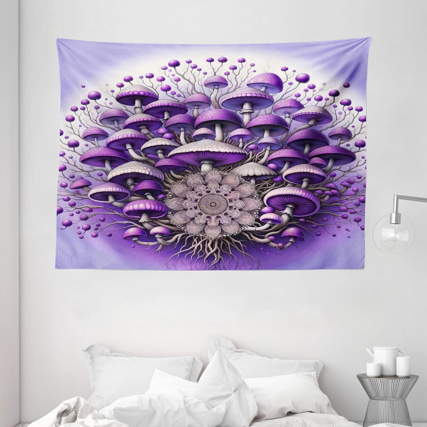 imageAmbesonne Antique Tapestry Old World Map Texture Nostalgic Plan Atlas Trace of Life Wide Wall Hanging for Bedroom Living Room Dorm 60 X 40 Khaki BeigeLilac Violet