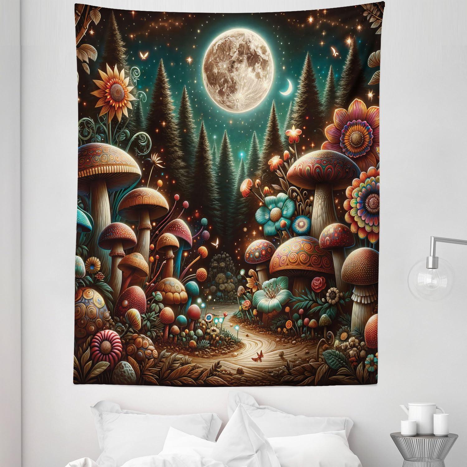 imageAmbesonne Antique Tapestry Old World Map Texture Nostalgic Plan Atlas Trace of Life Wide Wall Hanging for Bedroom Living Room Dorm 60 X 40 Khaki BeigeDark Teal Purple Orange