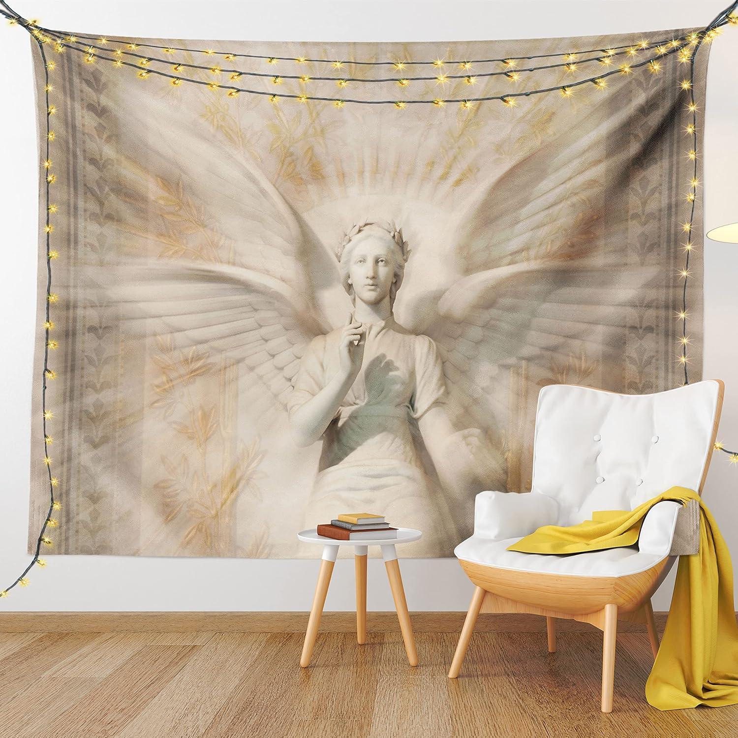 imageAmbesonne Antique Tapestry Old World Map Texture Nostalgic Plan Atlas Trace of Life Wide Wall Hanging for Bedroom Living Room Dorm 60 X 40 Khaki BeigeYellow White