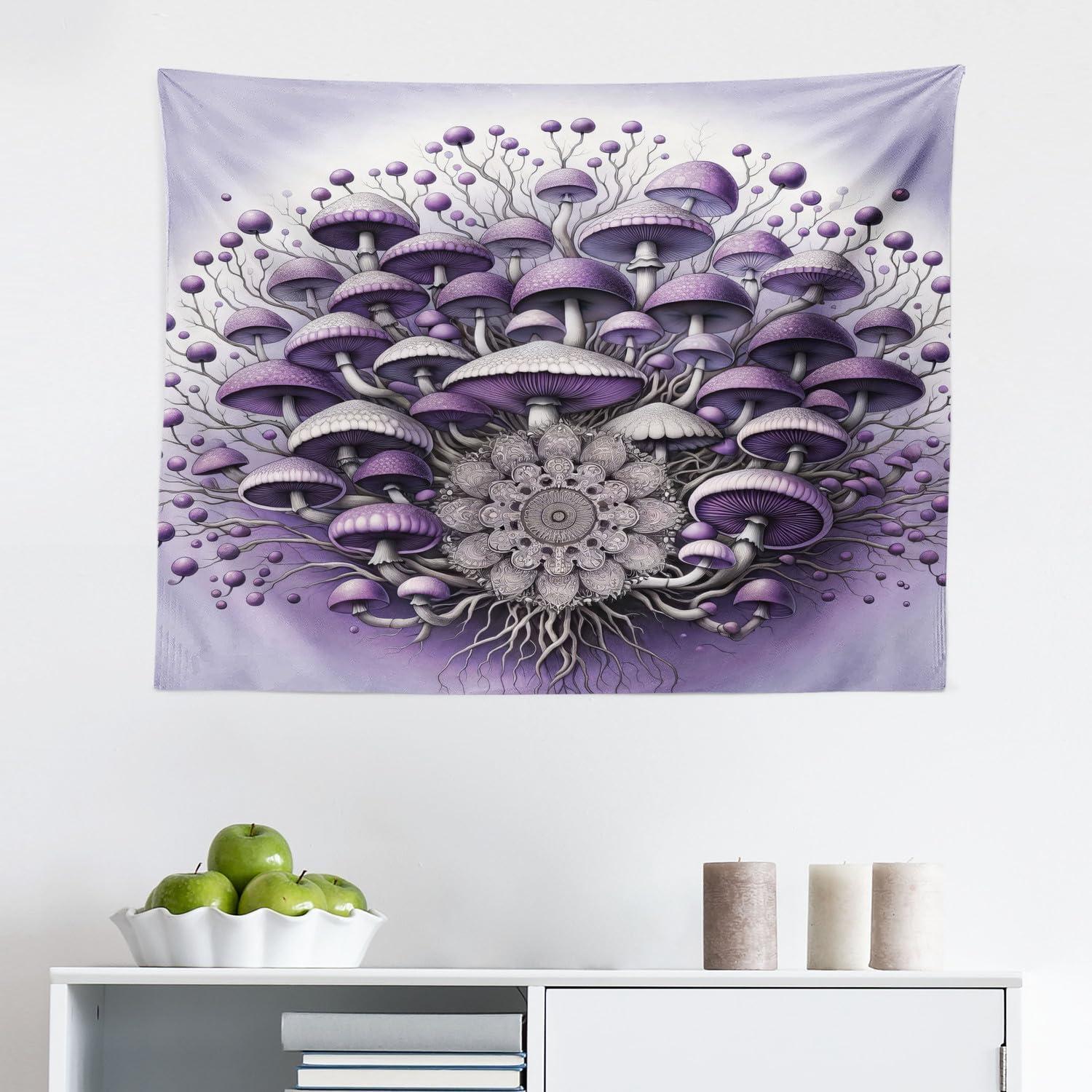 imageAmbesonne Antique Tapestry Old World Map Texture Nostalgic Plan Atlas Trace of Life Wide Wall Hanging for Bedroom Living Room Dorm 60 X 40 Khaki BeigeLilac Violet
