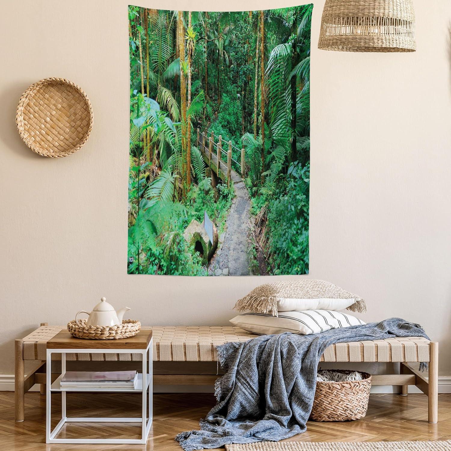 imageAmbesonne Antique Tapestry Old World Map Texture Nostalgic Plan Atlas Trace of Life Wide Wall Hanging for Bedroom Living Room Dorm 60 X 40 Khaki BeigeGreen Pale Brown Ginger