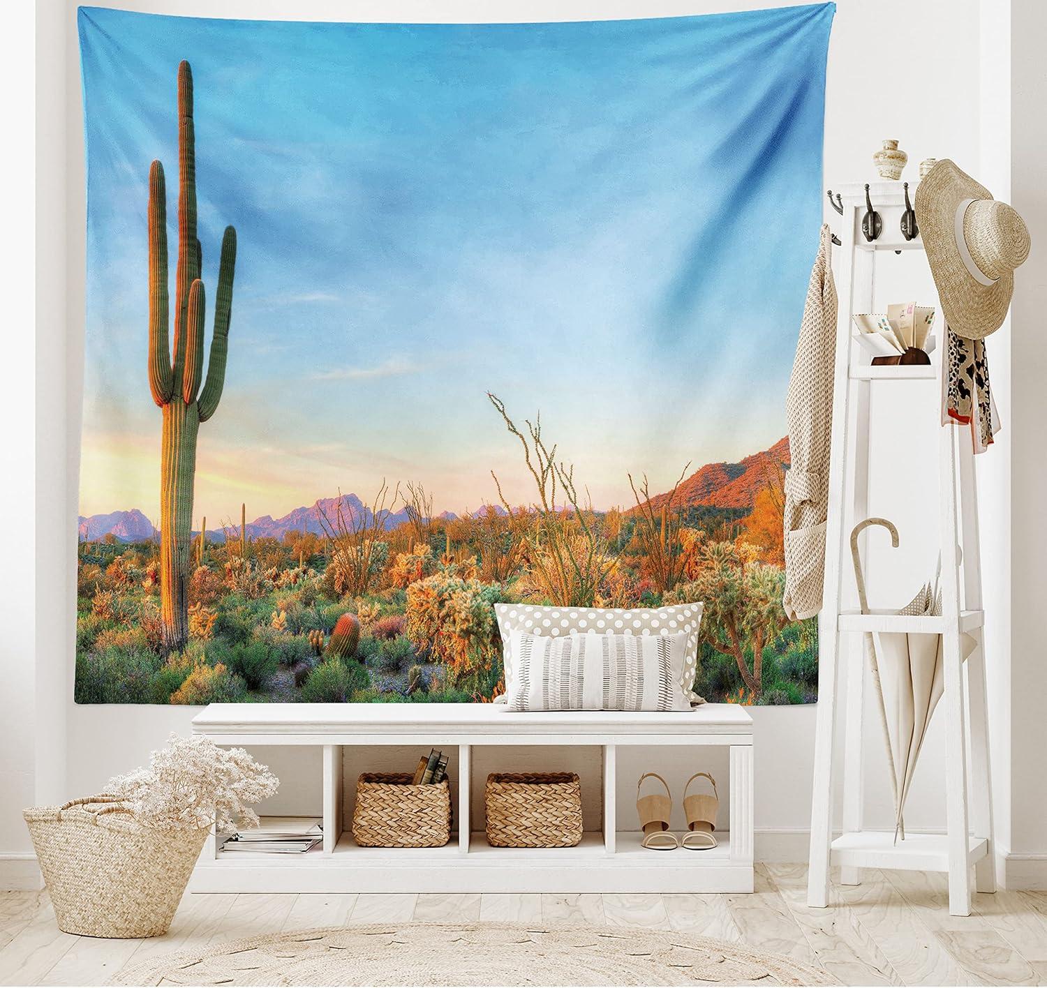 imageAmbesonne Antique Tapestry Old World Map Texture Nostalgic Plan Atlas Trace of Life Wide Wall Hanging for Bedroom Living Room Dorm 60 X 40 Khaki BeigeOrange and Blue
