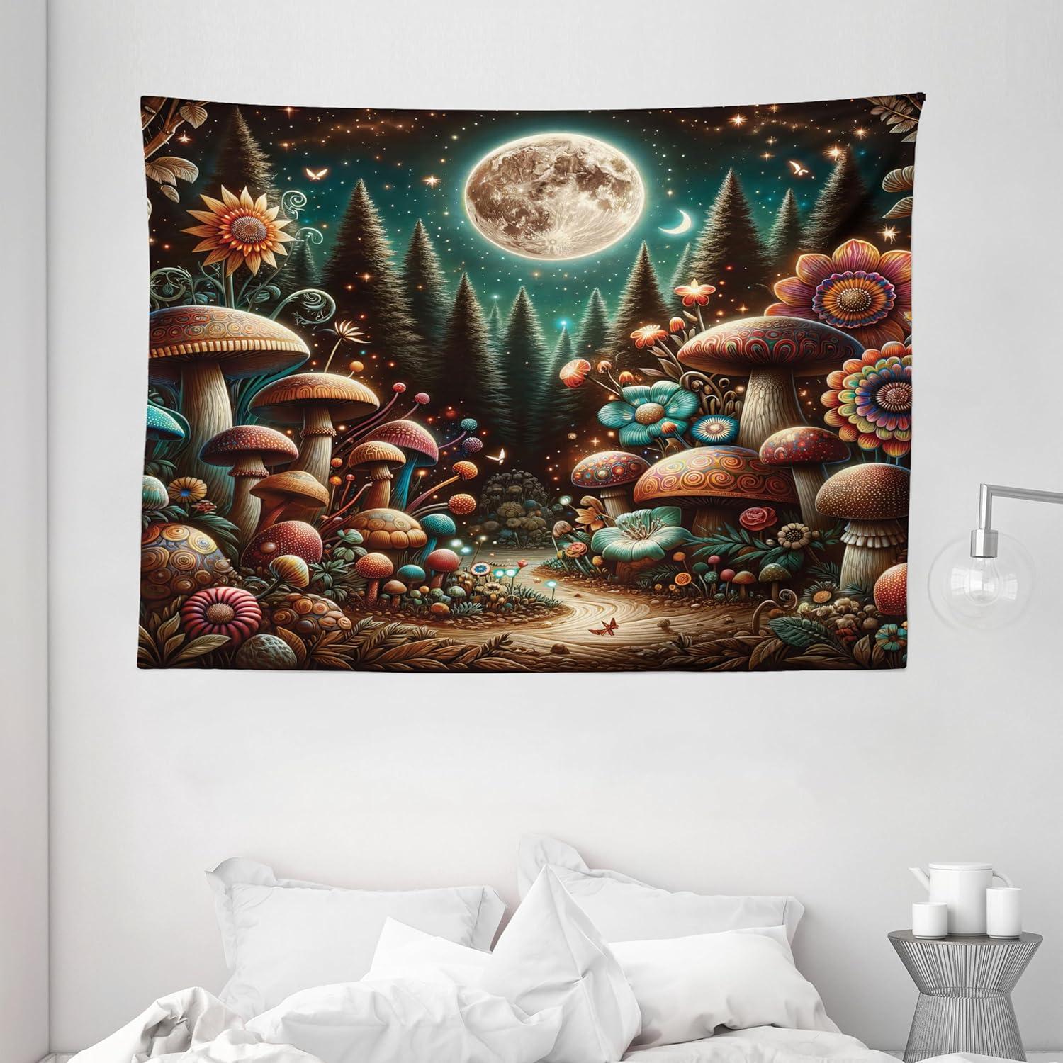 imageAmbesonne Antique Tapestry Old World Map Texture Nostalgic Plan Atlas Trace of Life Wide Wall Hanging for Bedroom Living Room Dorm 60 X 40 Khaki BeigeDark Teal Purple Orange