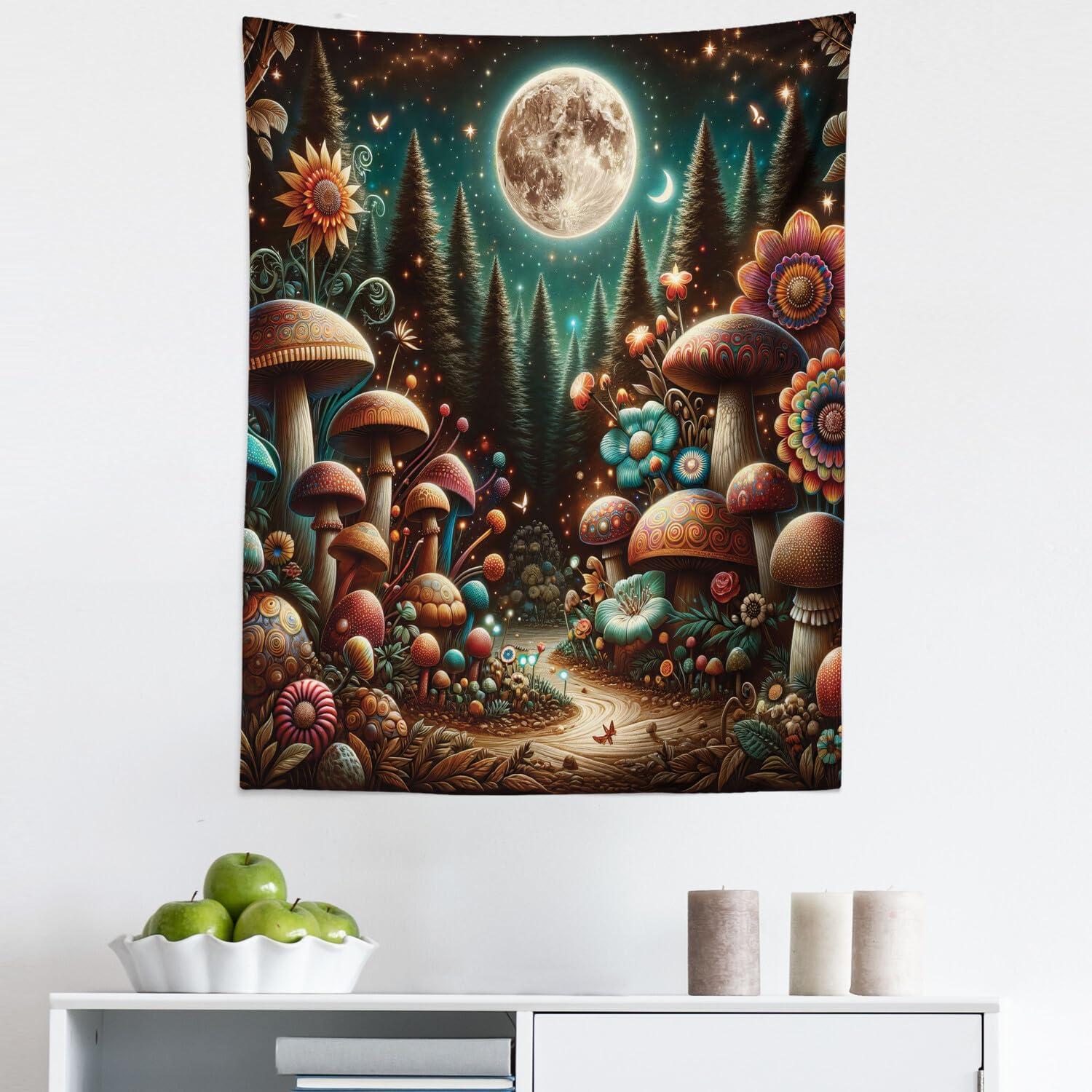 imageAmbesonne Antique Tapestry Old World Map Texture Nostalgic Plan Atlas Trace of Life Wide Wall Hanging for Bedroom Living Room Dorm 60 X 40 Khaki BeigeDark Teal Purple Orange