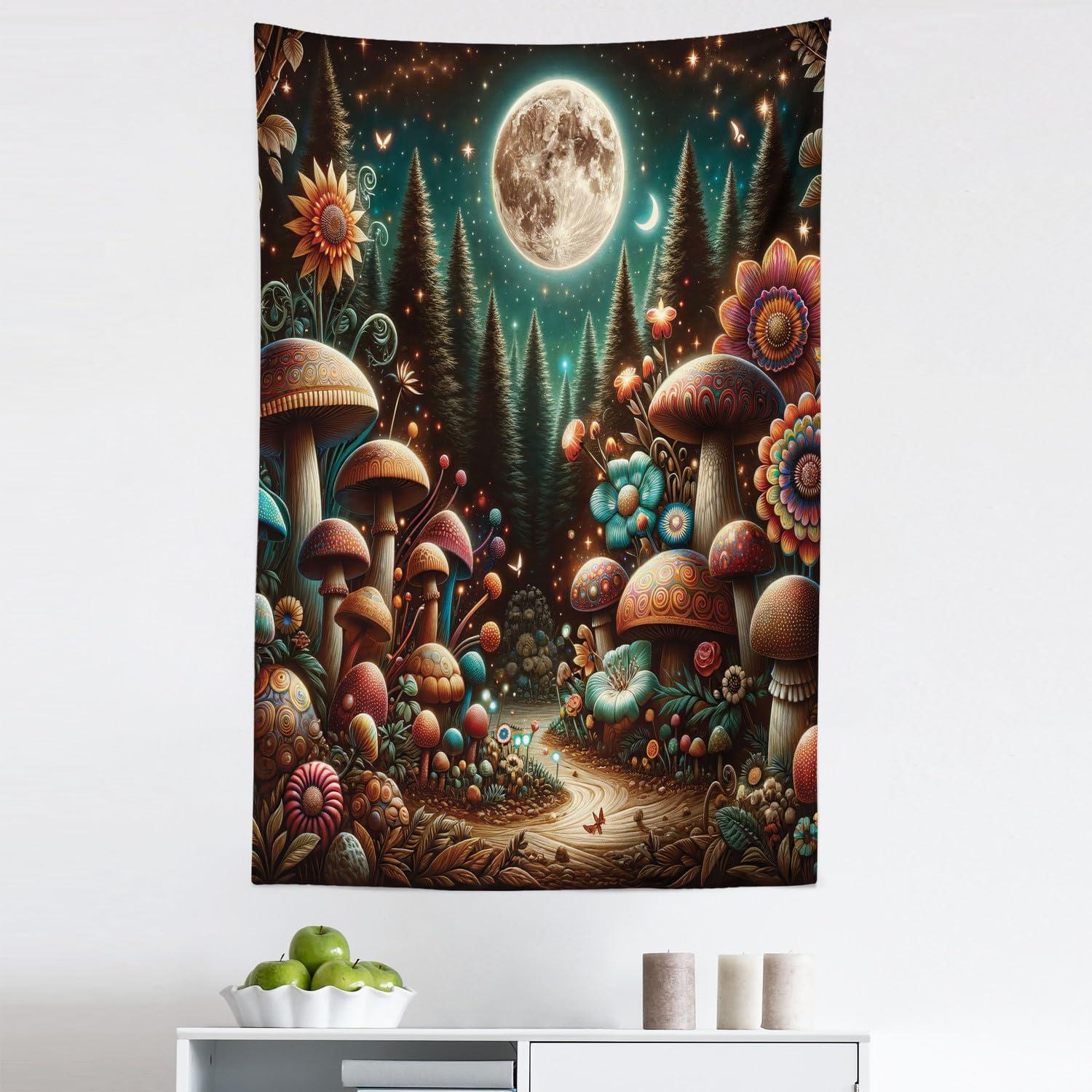 imageAmbesonne Antique Tapestry Old World Map Texture Nostalgic Plan Atlas Trace of Life Wide Wall Hanging for Bedroom Living Room Dorm 60 X 40 Khaki BeigeDark Teal Purple Orange