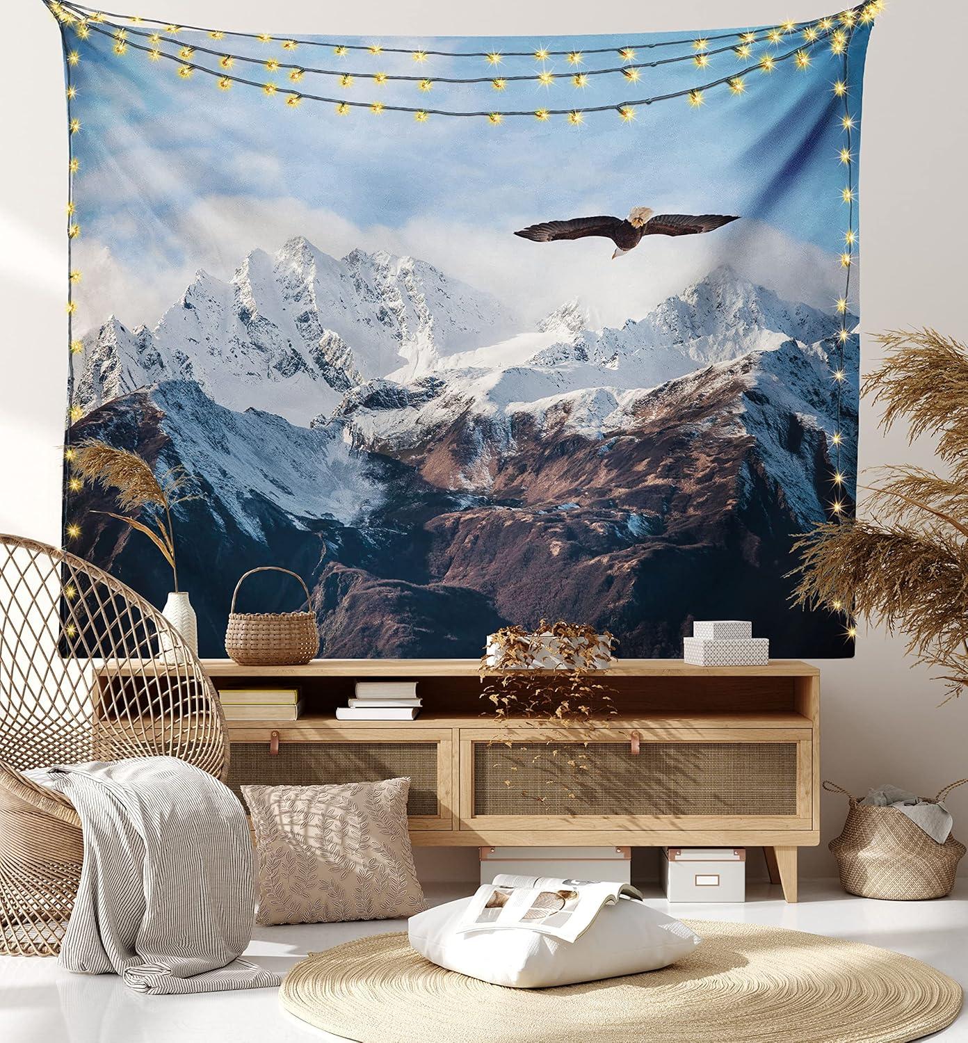 imageAmbesonne Antique Tapestry Old World Map Texture Nostalgic Plan Atlas Trace of Life Wide Wall Hanging for Bedroom Living Room Dorm 60 X 40 Khaki BeigeBrown White Blue