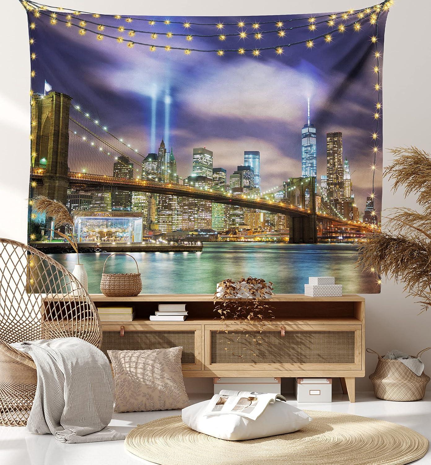 imageAmbesonne Antique Tapestry Old World Map Texture Nostalgic Plan Atlas Trace of Life Wide Wall Hanging for Bedroom Living Room Dorm 60 X 40 Khaki BeigePurple Green