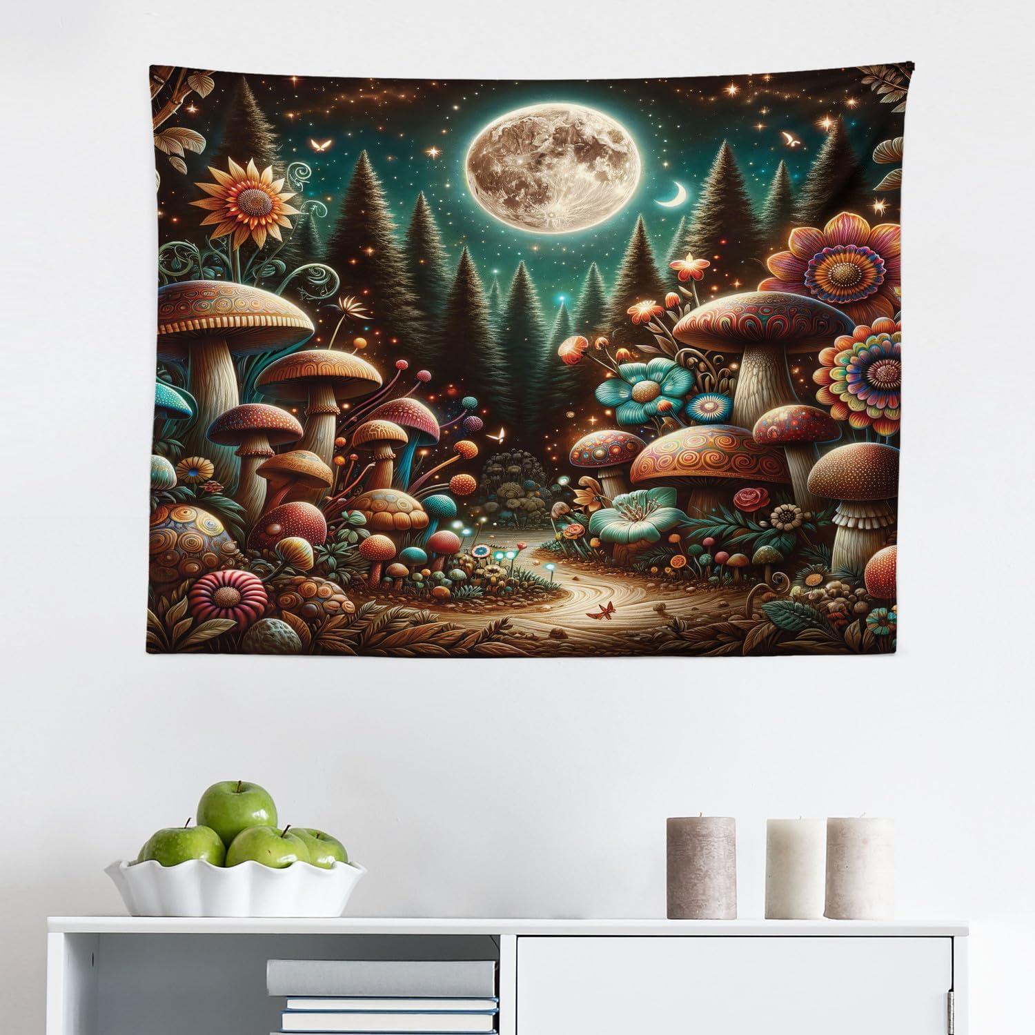 imageAmbesonne Antique Tapestry Old World Map Texture Nostalgic Plan Atlas Trace of Life Wide Wall Hanging for Bedroom Living Room Dorm 60 X 40 Khaki BeigeDark Teal Purple Orange