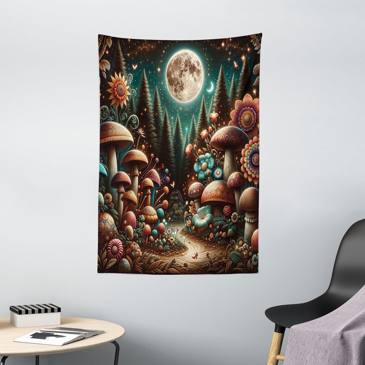 imageAmbesonne Antique Tapestry Old World Map Texture Nostalgic Plan Atlas Trace of Life Wide Wall Hanging for Bedroom Living Room Dorm 60 X 40 Khaki BeigeDark Teal Purple Orange