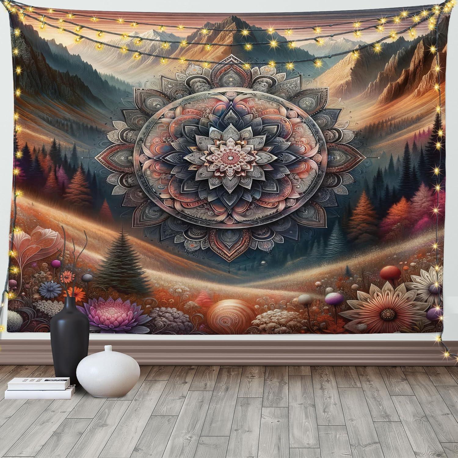 imageAmbesonne Antique Tapestry Old World Map Texture Nostalgic Plan Atlas Trace of Life Wide Wall Hanging for Bedroom Living Room Dorm 60 X 40 Khaki BeigePale Vermilion Multicolor