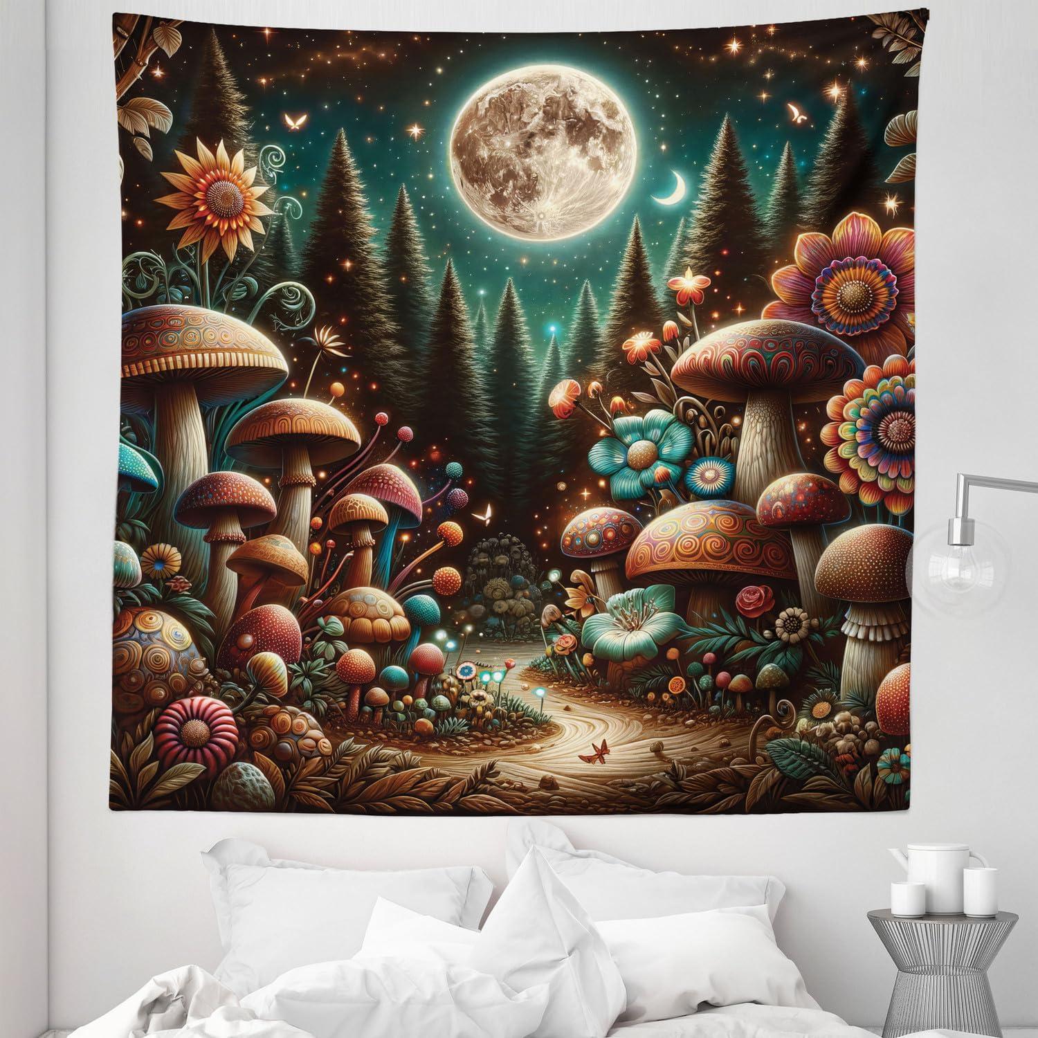 imageAmbesonne Antique Tapestry Old World Map Texture Nostalgic Plan Atlas Trace of Life Wide Wall Hanging for Bedroom Living Room Dorm 60 X 40 Khaki BeigeDark Teal Purple Orange