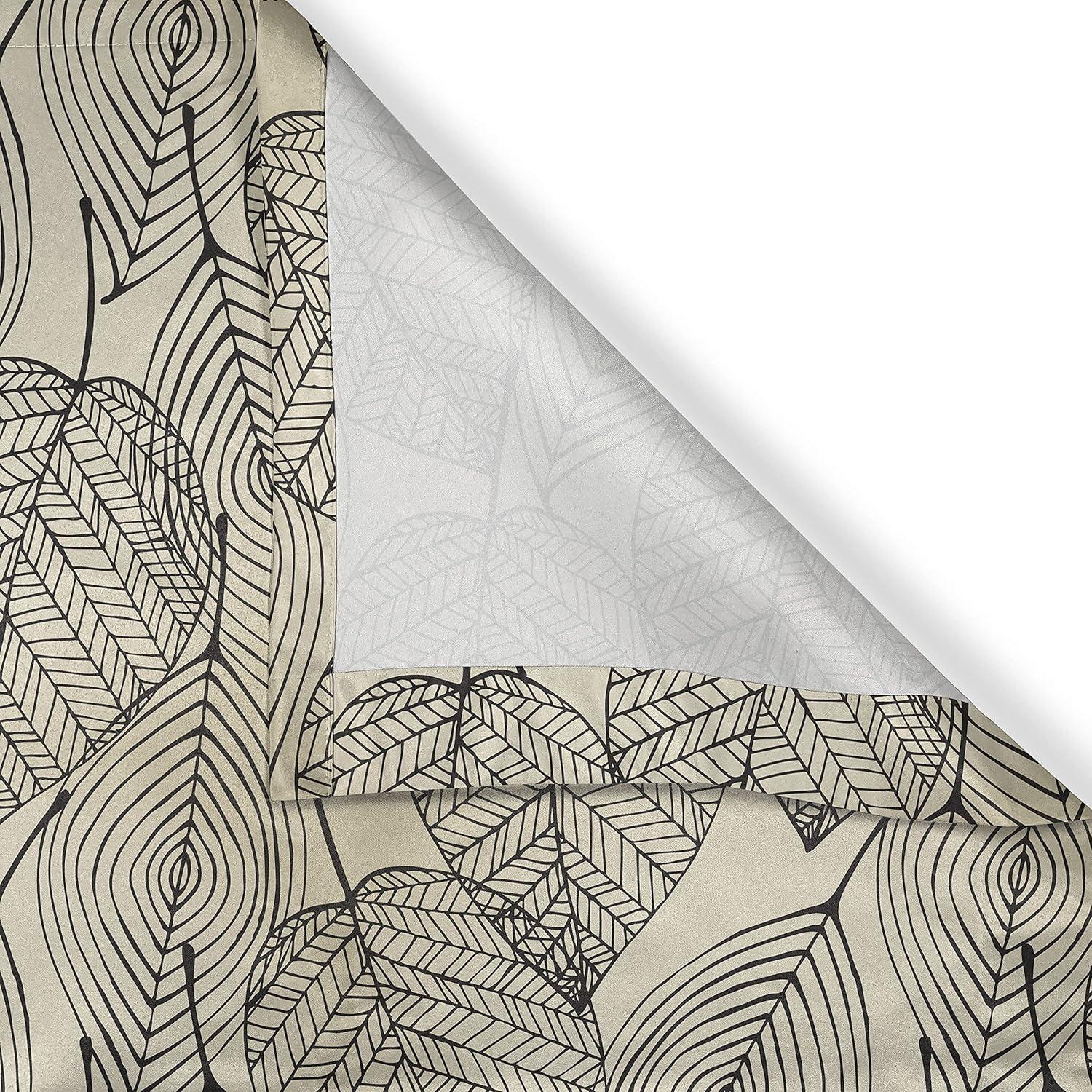 imageAmbesonne Flamingo Grommet Curtain Realistic Drawing Style Animals on Geometrical Backdrop with Pink Triangles Decorative 2Panel Window Drapes for Bedroom Living Room 50 x 54 Pink Peach WhiteBeige Black
