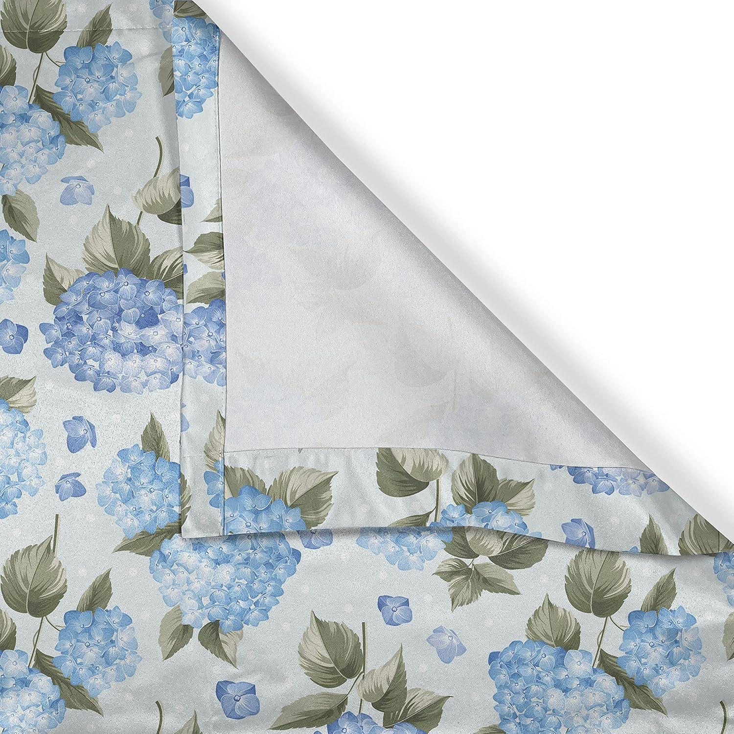 imageAmbesonne Flower Grommet Curtain Hydrangea Flowers Over Soft Background Wedding Bridal Design Decorative 2Panel Window Drapes for Bedroom Living Room 50 x 84 Pale Blue Reseda GreenPale Blue Reseda Green