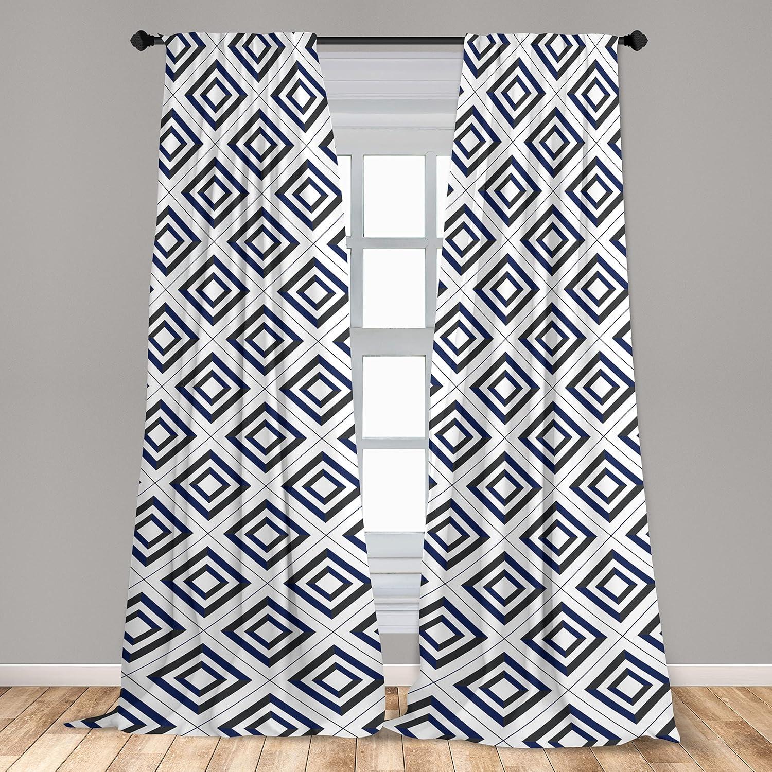 imageAmbesonne Giraffe Curtains Animal Print with African Tree Cartoon Concept Nature Art on Neutral Stripes Window Treatments 2 Panel Set for Living Room Bedroom Pair of 28 x 63 Green Camel TanNavy Blue Dark Taupe Grey