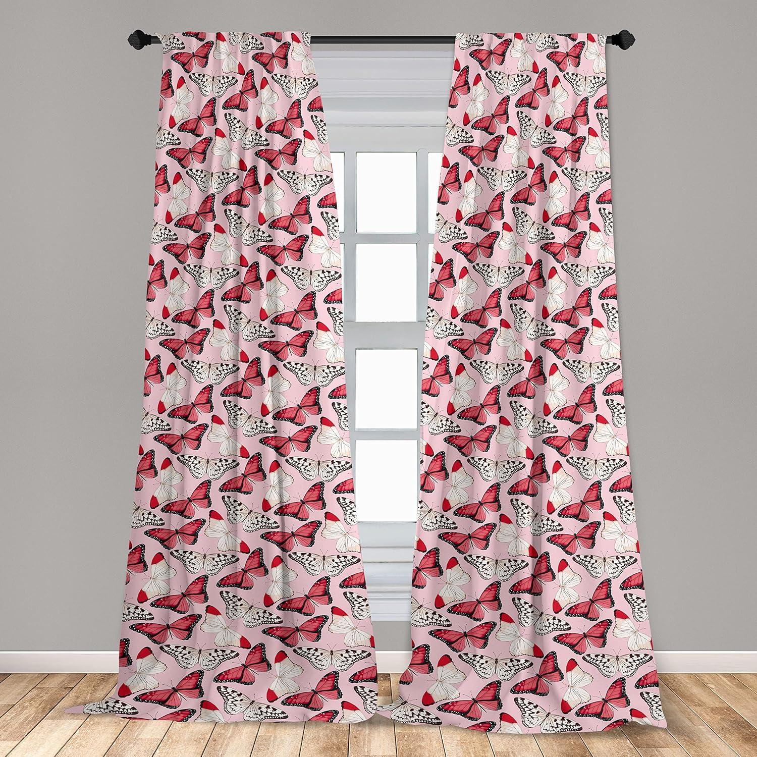 imageAmbesonne Giraffe Curtains Animal Print with African Tree Cartoon Concept Nature Art on Neutral Stripes Window Treatments 2 Panel Set for Living Room Bedroom Pair of 28 x 63 Green Camel TanRose Pastel Pink and Ivory