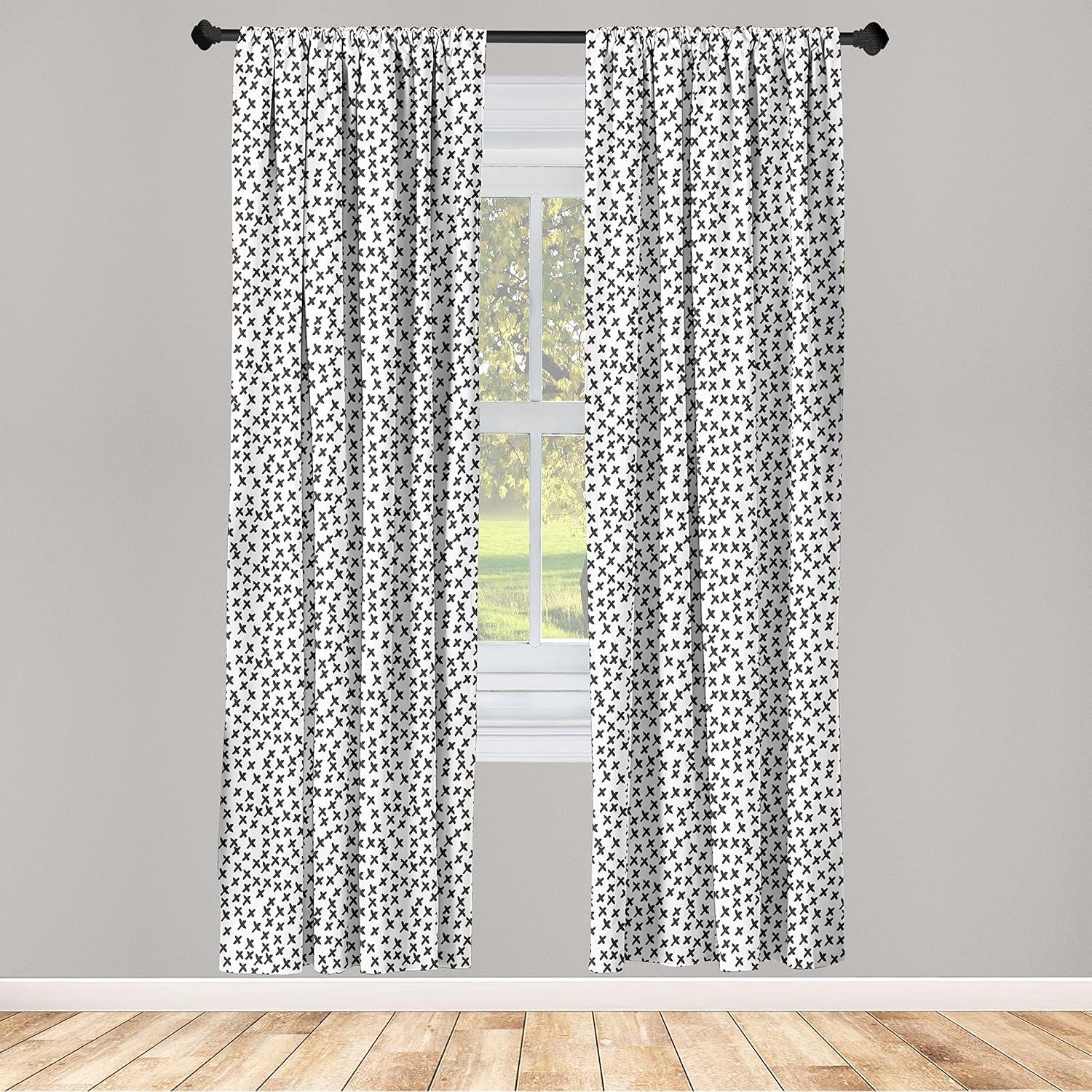 imageAmbesonne Giraffe Curtains Animal Print with African Tree Cartoon Concept Nature Art on Neutral Stripes Window Treatments 2 Panel Set for Living Room Bedroom Pair of 28 x 63 Green Camel TanWhite and Charcoal Grey