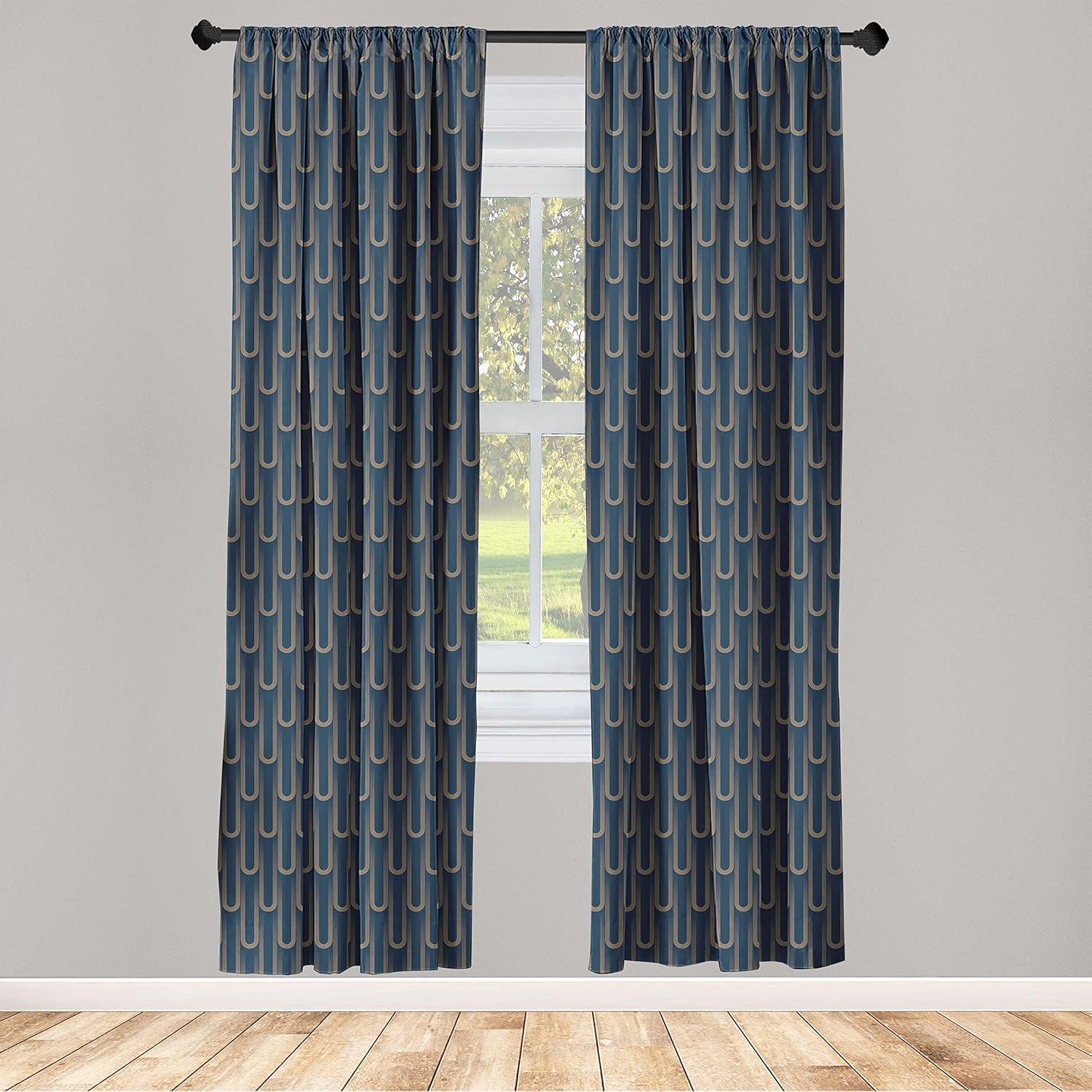 imageAmbesonne Giraffe Curtains Animal Print with African Tree Cartoon Concept Nature Art on Neutral Stripes Window Treatments 2 Panel Set for Living Room Bedroom Pair of 28 x 63 Green Camel TanNight Blue and Camel