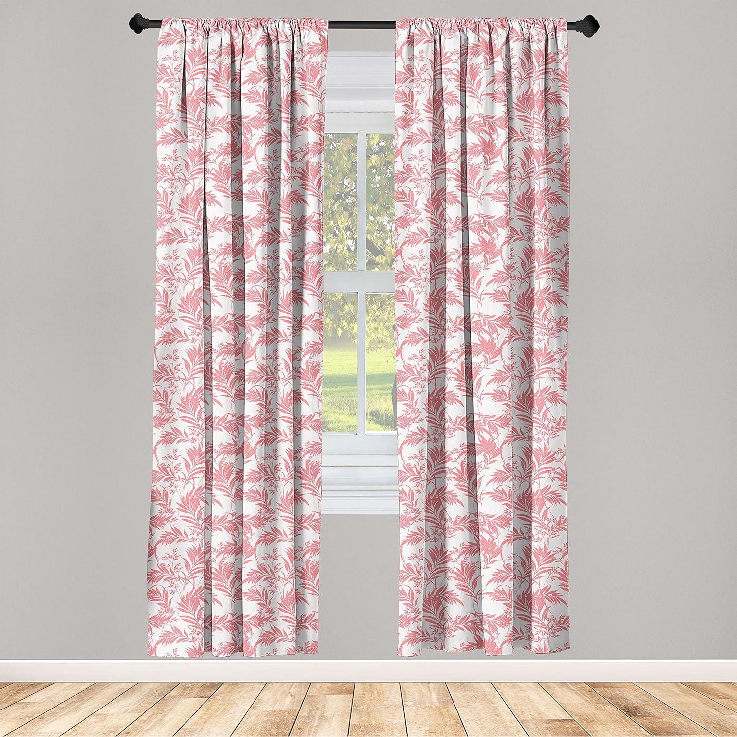 imageAmbesonne Giraffe Curtains Animal Print with African Tree Cartoon Concept Nature Art on Neutral Stripes Window Treatments 2 Panel Set for Living Room Bedroom Pair of 28 x 63 Green Camel TanCoral Off White