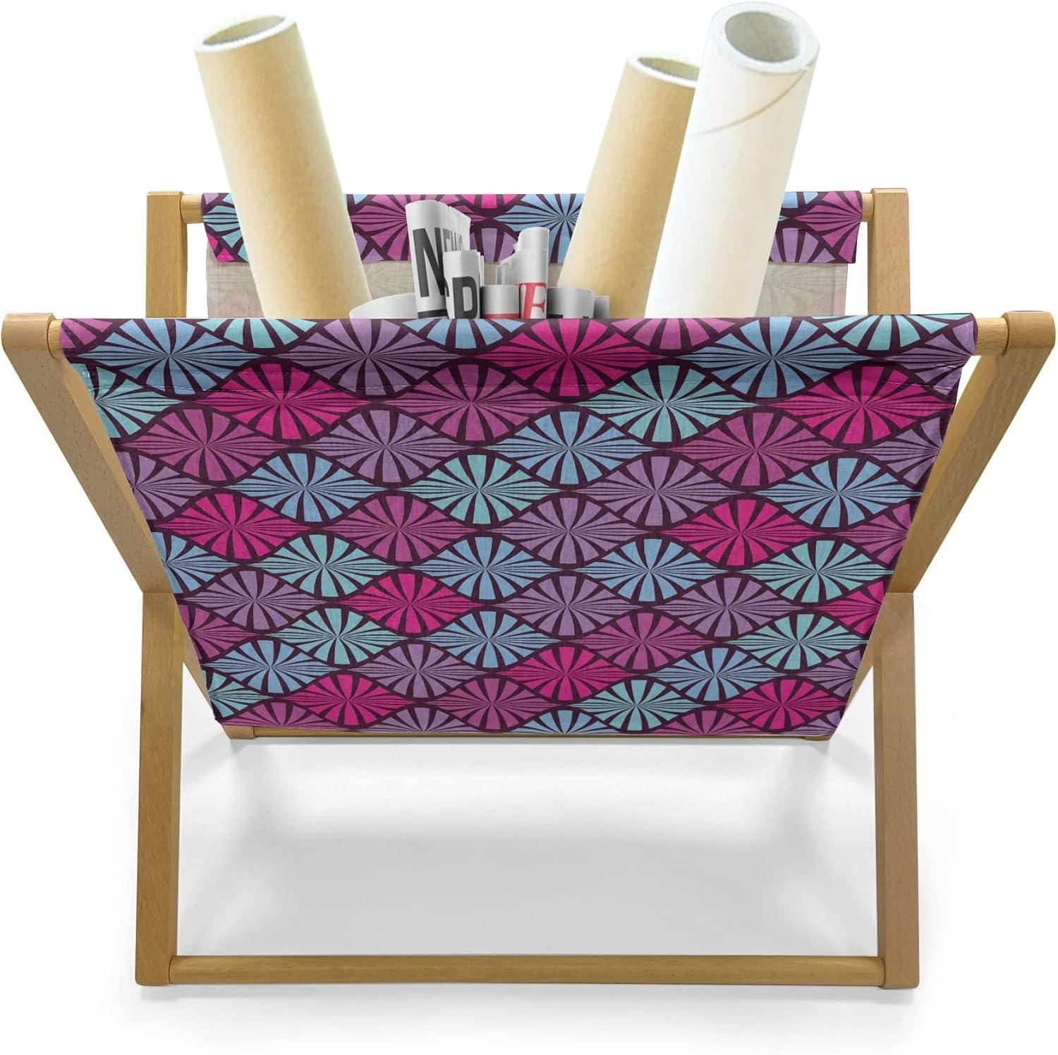 imageAmbesonne I Love You Magazine and Book Holder Romance Pattern with Heart Forms and Love Words Valentines Couples Theme Floor Rack Decor for Interior of Home amp Office 22 x 19 Magenta Dark GreyAqua Magenta Violet