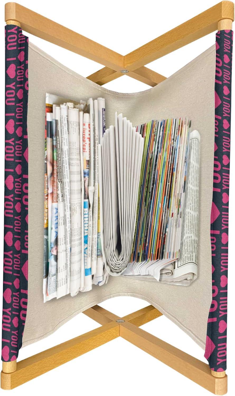 imageAmbesonne I Love You Magazine and Book Holder Romance Pattern with Heart Forms and Love Words Valentines Couples Theme Floor Rack Decor for Interior of Home amp Office 22 x 19 Magenta Dark GreyMagenta Dark Grey