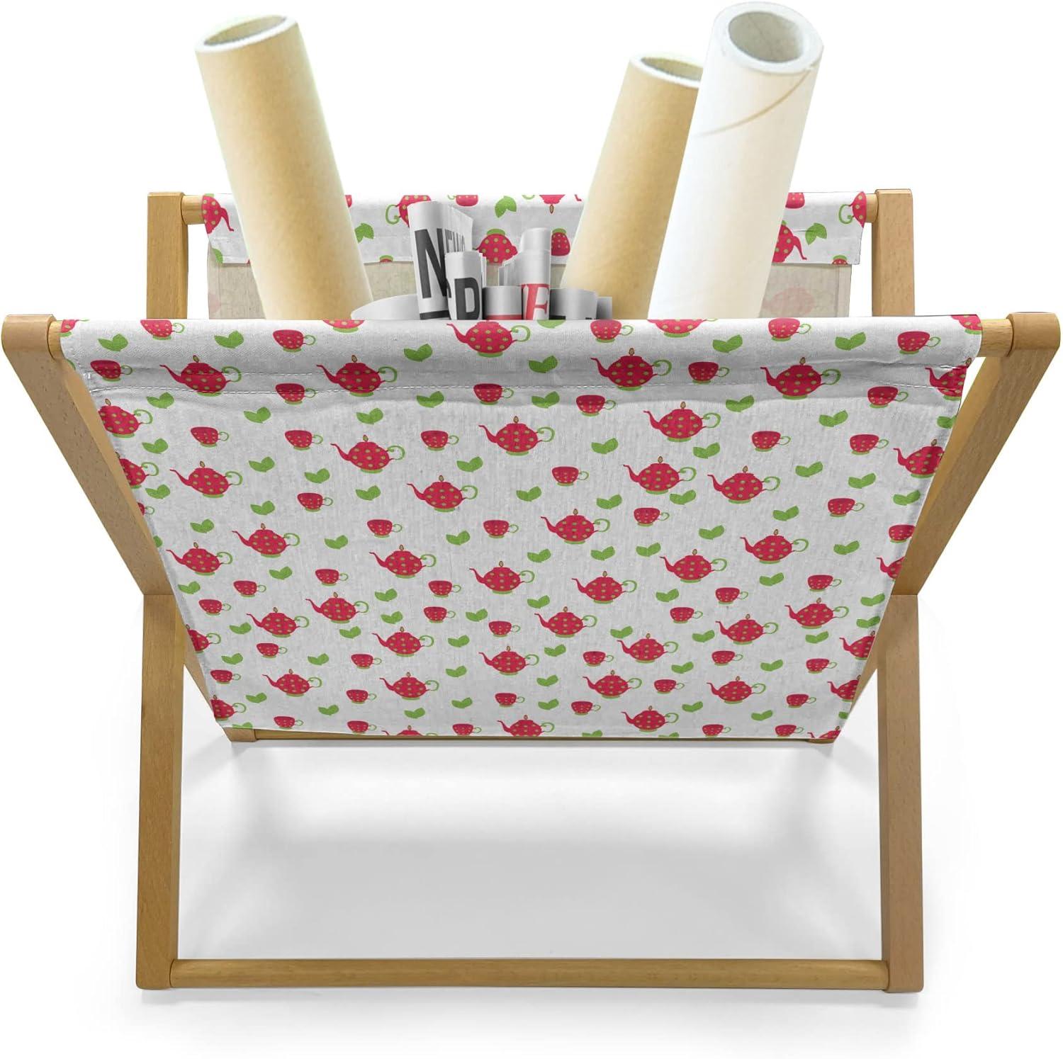 imageAmbesonne I Love You Magazine and Book Holder Romance Pattern with Heart Forms and Love Words Valentines Couples Theme Floor Rack Decor for Interior of Home amp Office 22 x 19 Magenta Dark GreyDark Coral Green