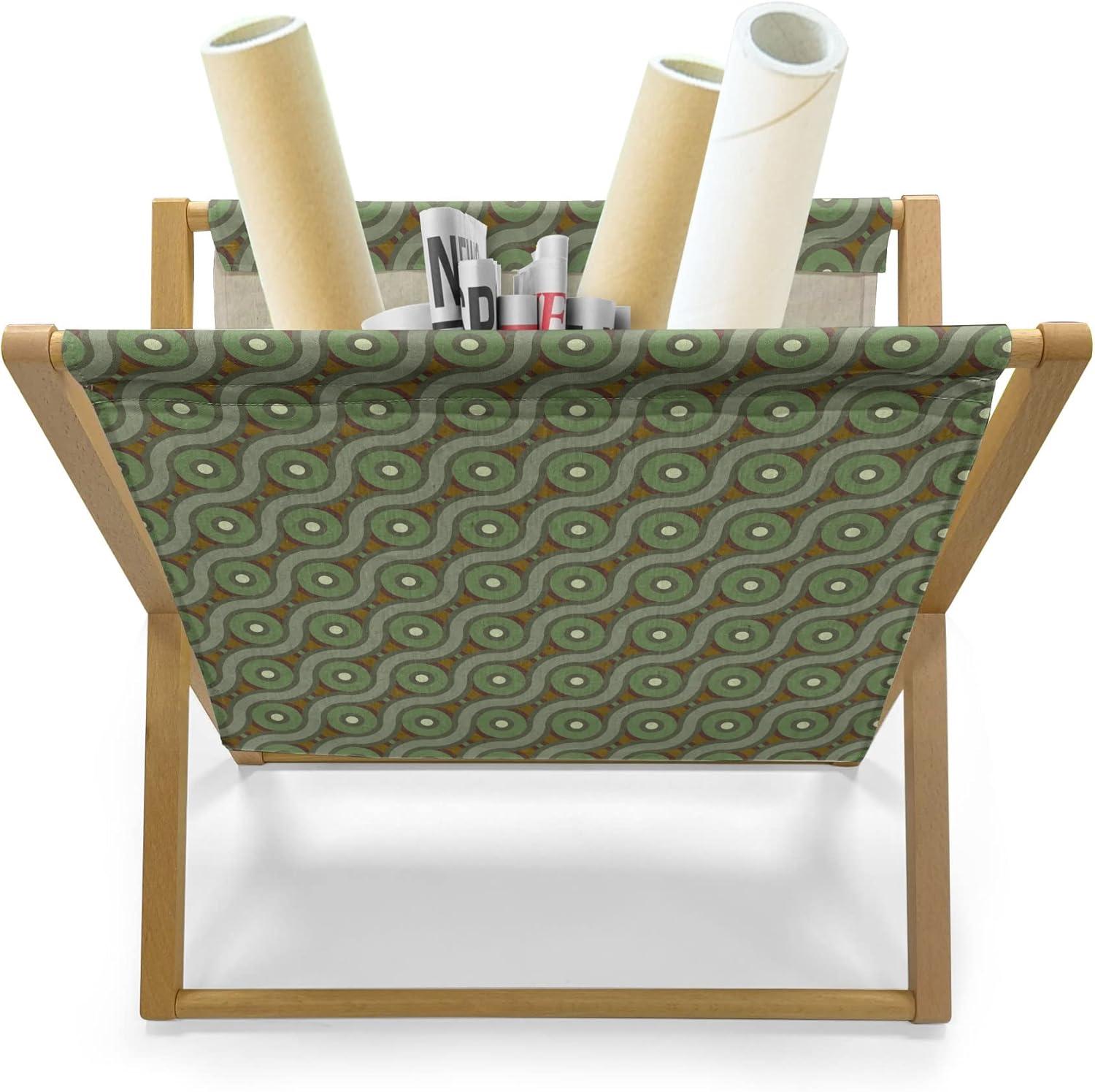 imageAmbesonne I Love You Magazine and Book Holder Romance Pattern with Heart Forms and Love Words Valentines Couples Theme Floor Rack Decor for Interior of Home amp Office 22 x 19 Magenta Dark GreyFern Green Reseda