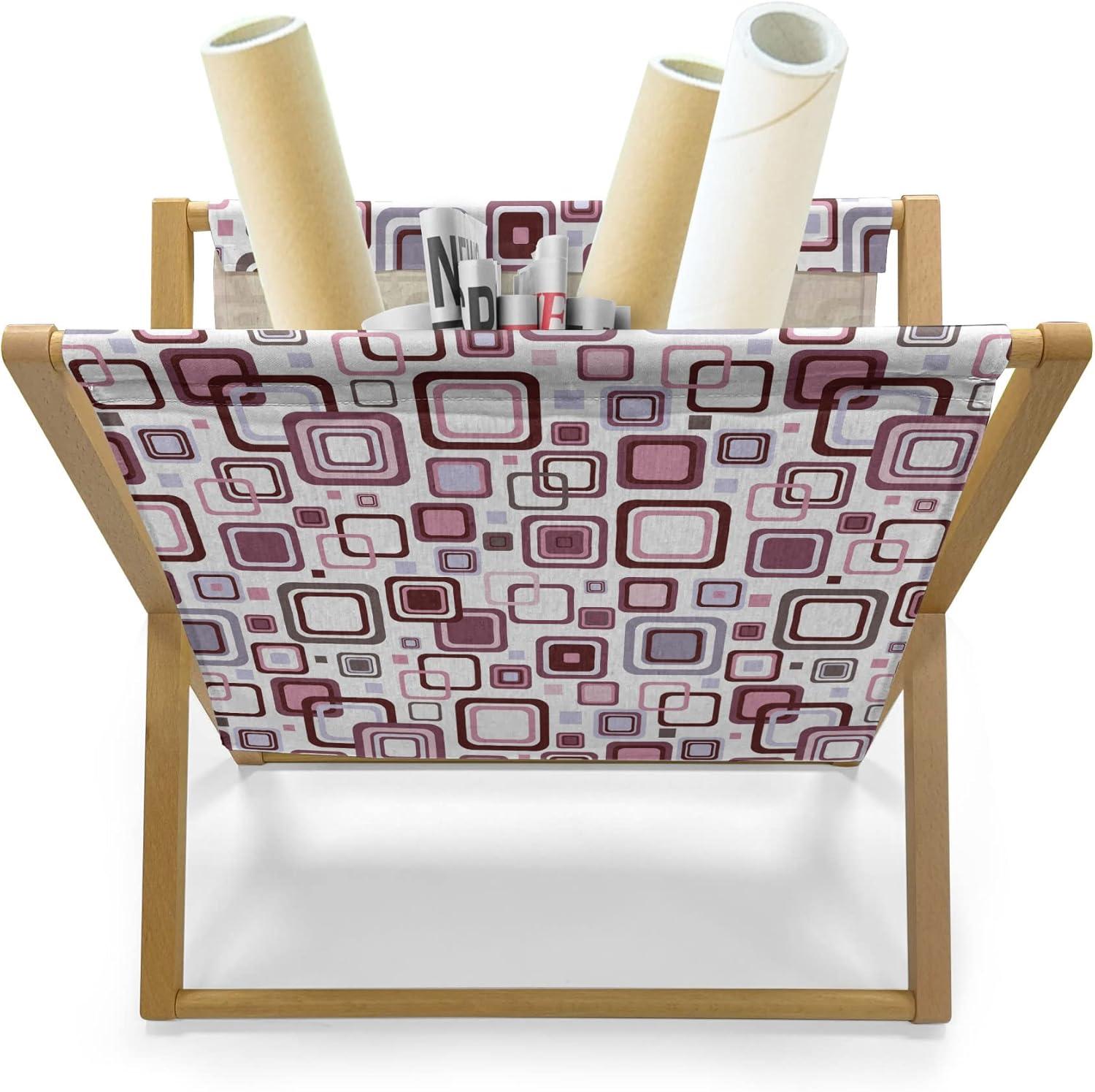 imageAmbesonne I Love You Magazine and Book Holder Romance Pattern with Heart Forms and Love Words Valentines Couples Theme Floor Rack Decor for Interior of Home amp Office 22 x 19 Magenta Dark GreyBrown Purple Grey