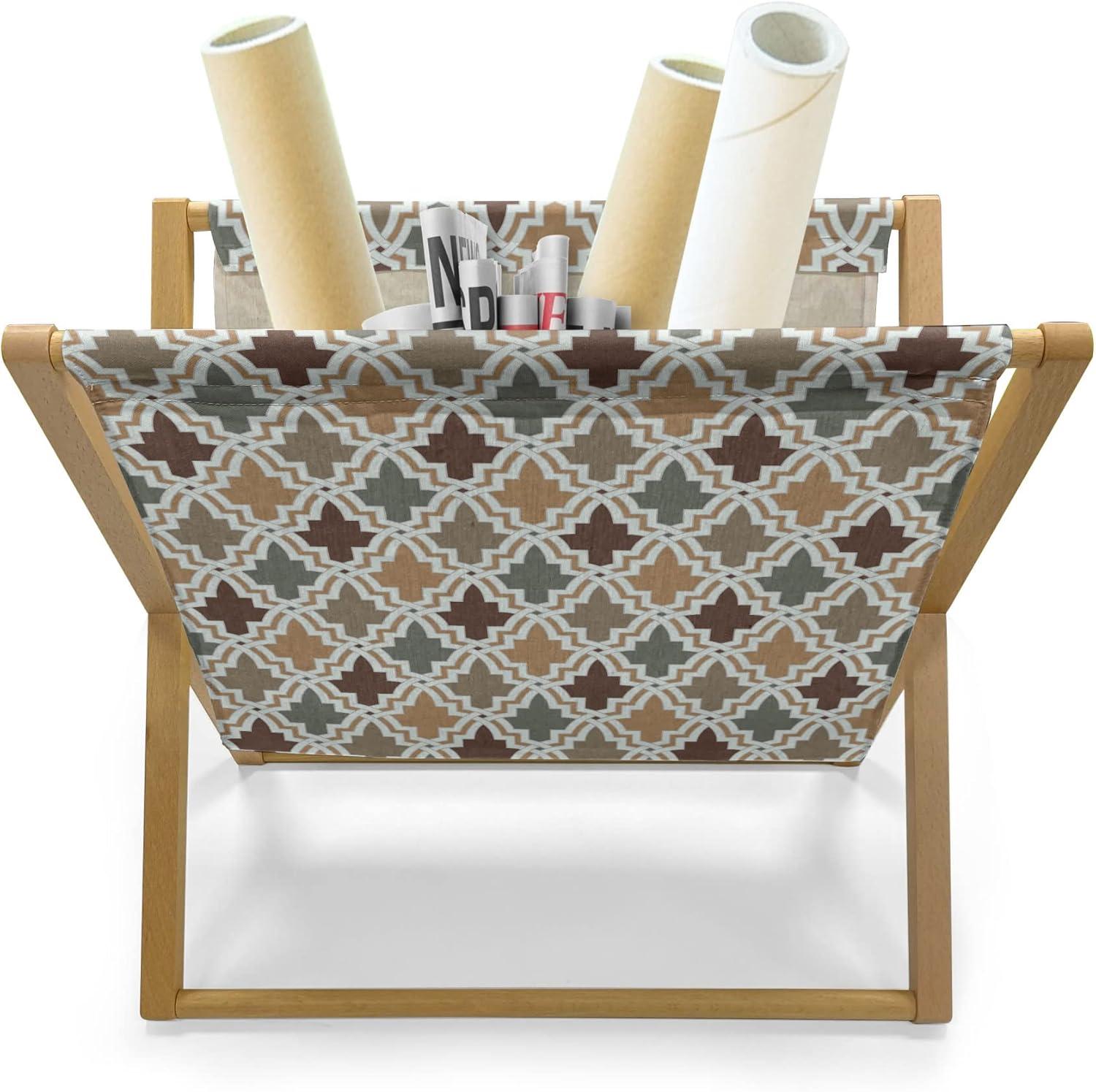 imageAmbesonne I Love You Magazine and Book Holder Romance Pattern with Heart Forms and Love Words Valentines Couples Theme Floor Rack Decor for Interior of Home amp Office 22 x 19 Magenta Dark GreyTan Brown Sage Green