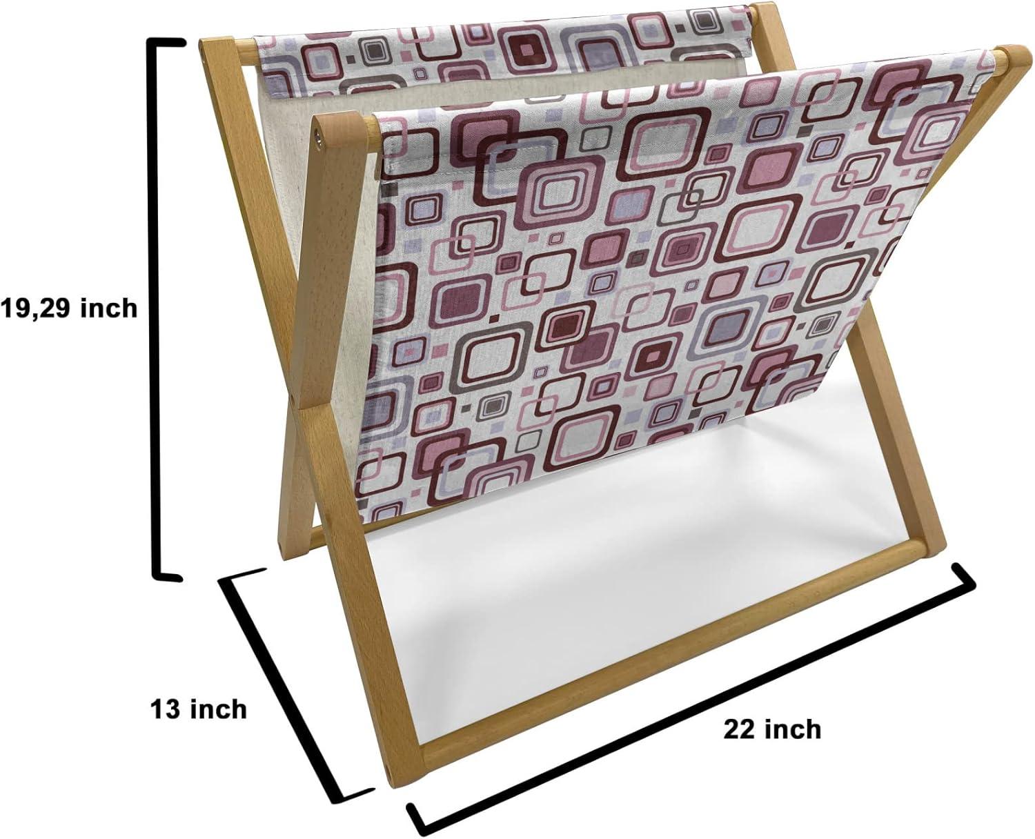 imageAmbesonne I Love You Magazine and Book Holder Romance Pattern with Heart Forms and Love Words Valentines Couples Theme Floor Rack Decor for Interior of Home amp Office 22 x 19 Magenta Dark GreyBrown Purple Grey