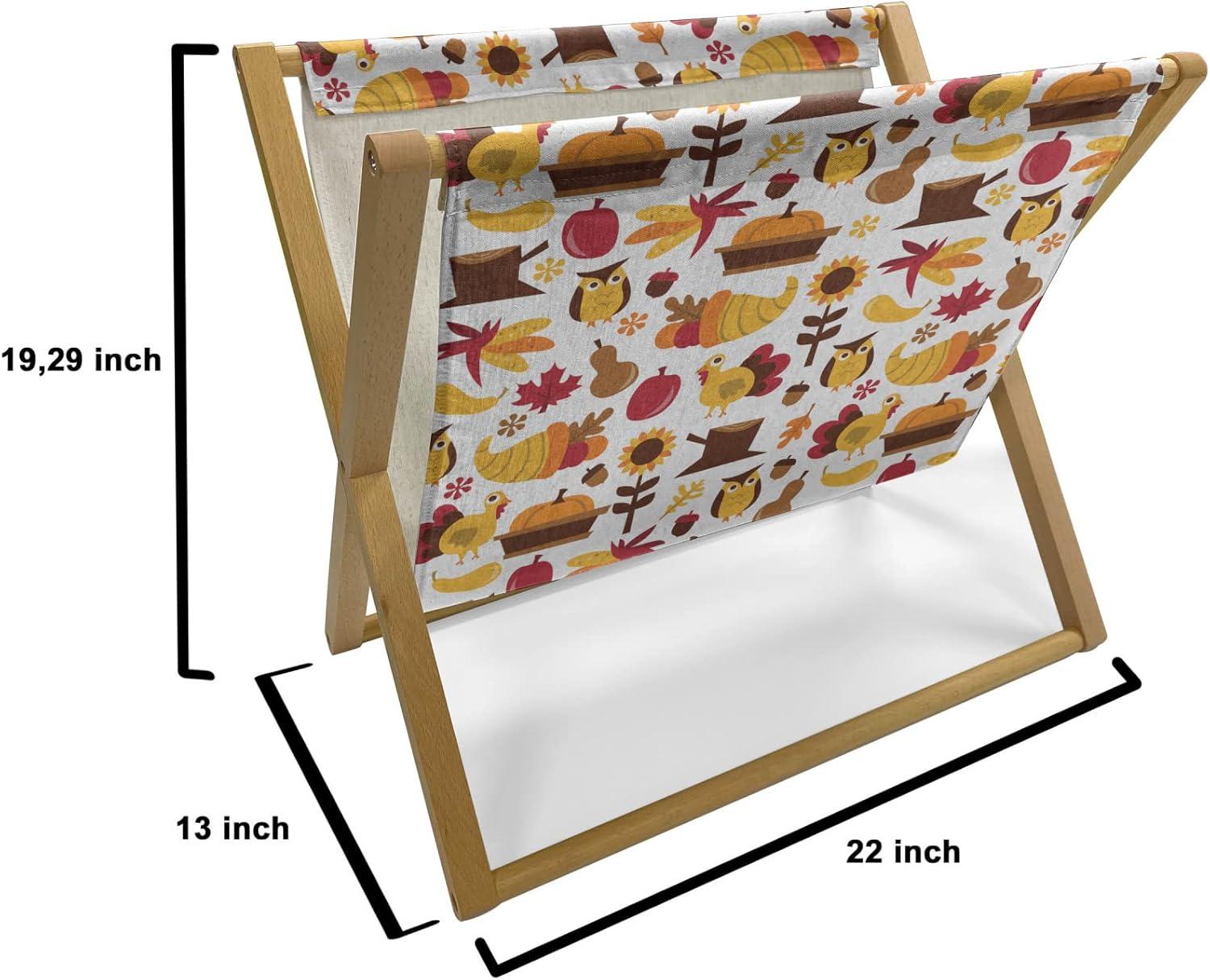 imageAmbesonne I Love You Magazine and Book Holder Romance Pattern with Heart Forms and Love Words Valentines Couples Theme Floor Rack Decor for Interior of Home amp Office 22 x 19 Magenta Dark GreyOrange Red Brown