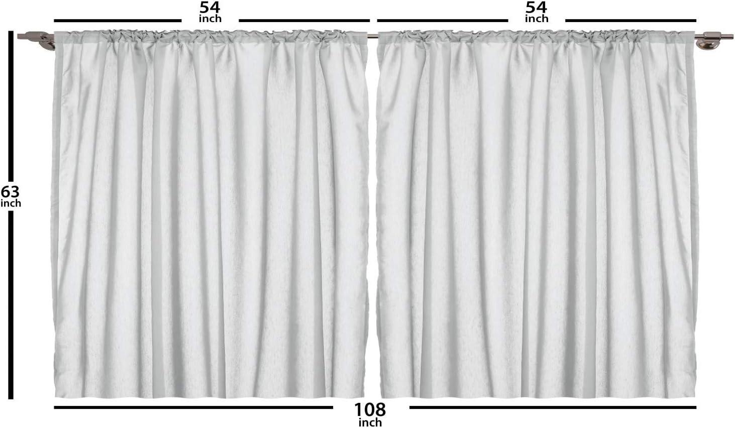 imageAmbesonne Rustic Curtains Stone Wall of Dated Closed Barn Gothic Medieval European Urban City Town Scenery Living Room Bedroom Window Drapes 2 Panel Set 108 X 90 Grey BluePale Pink White